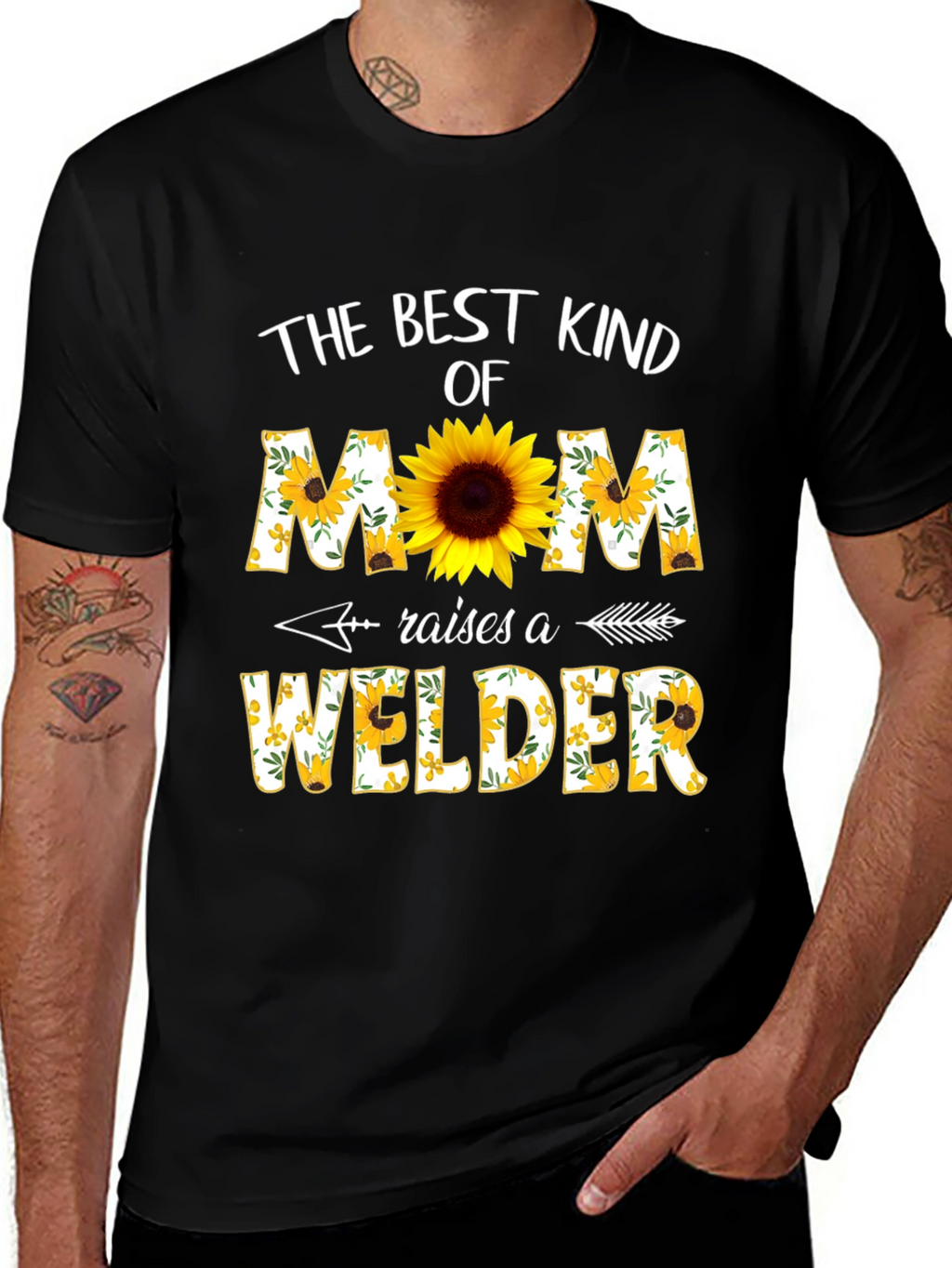 Sunflower Mom Welder T-Shirt
