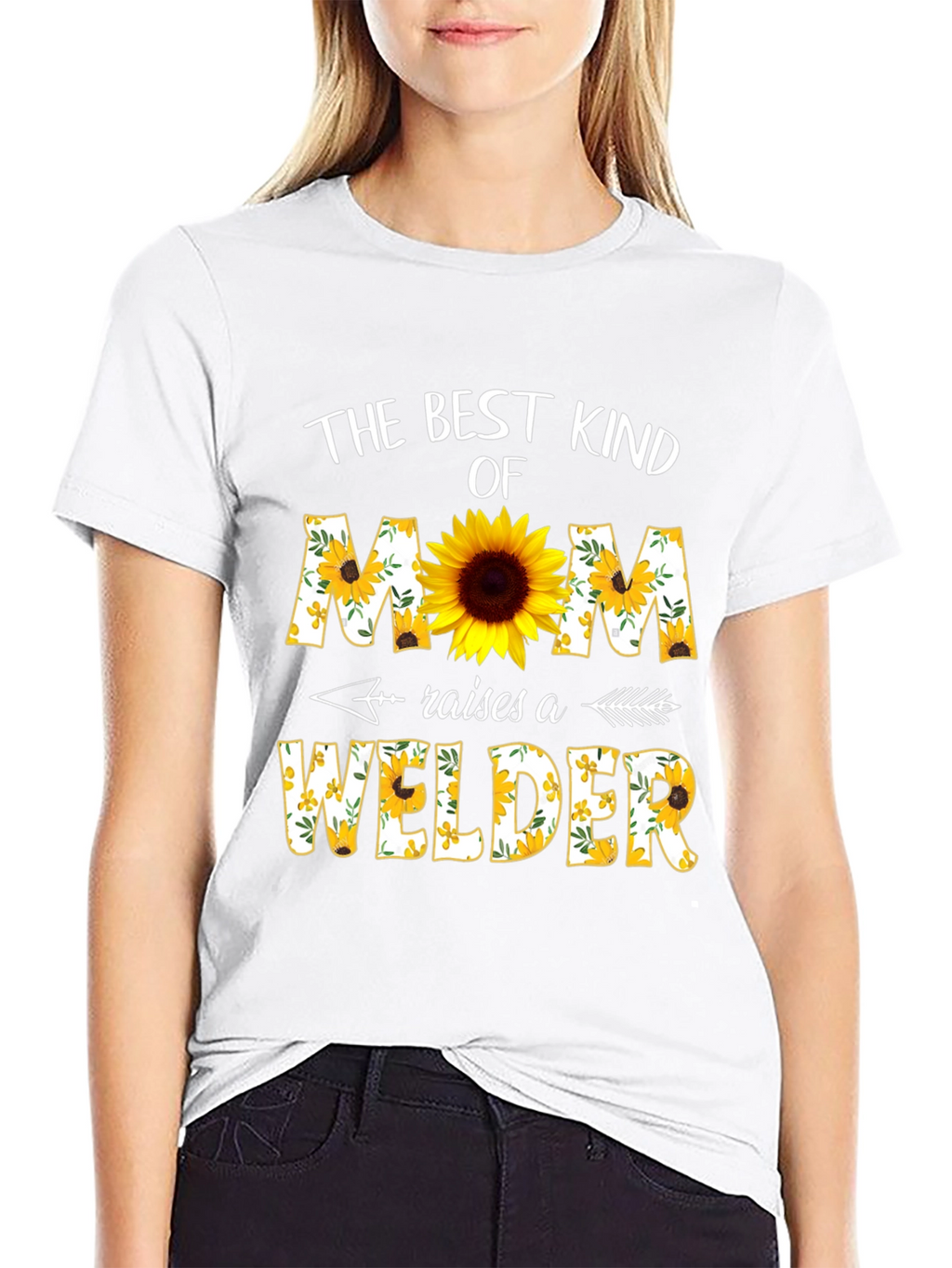 Sunflower Mom Welder T-Shirt