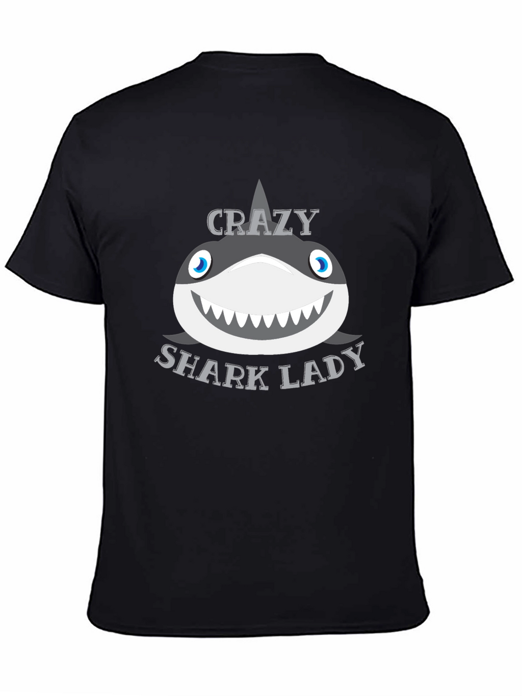 Crazy Shark Lady Graphic T-Shirt