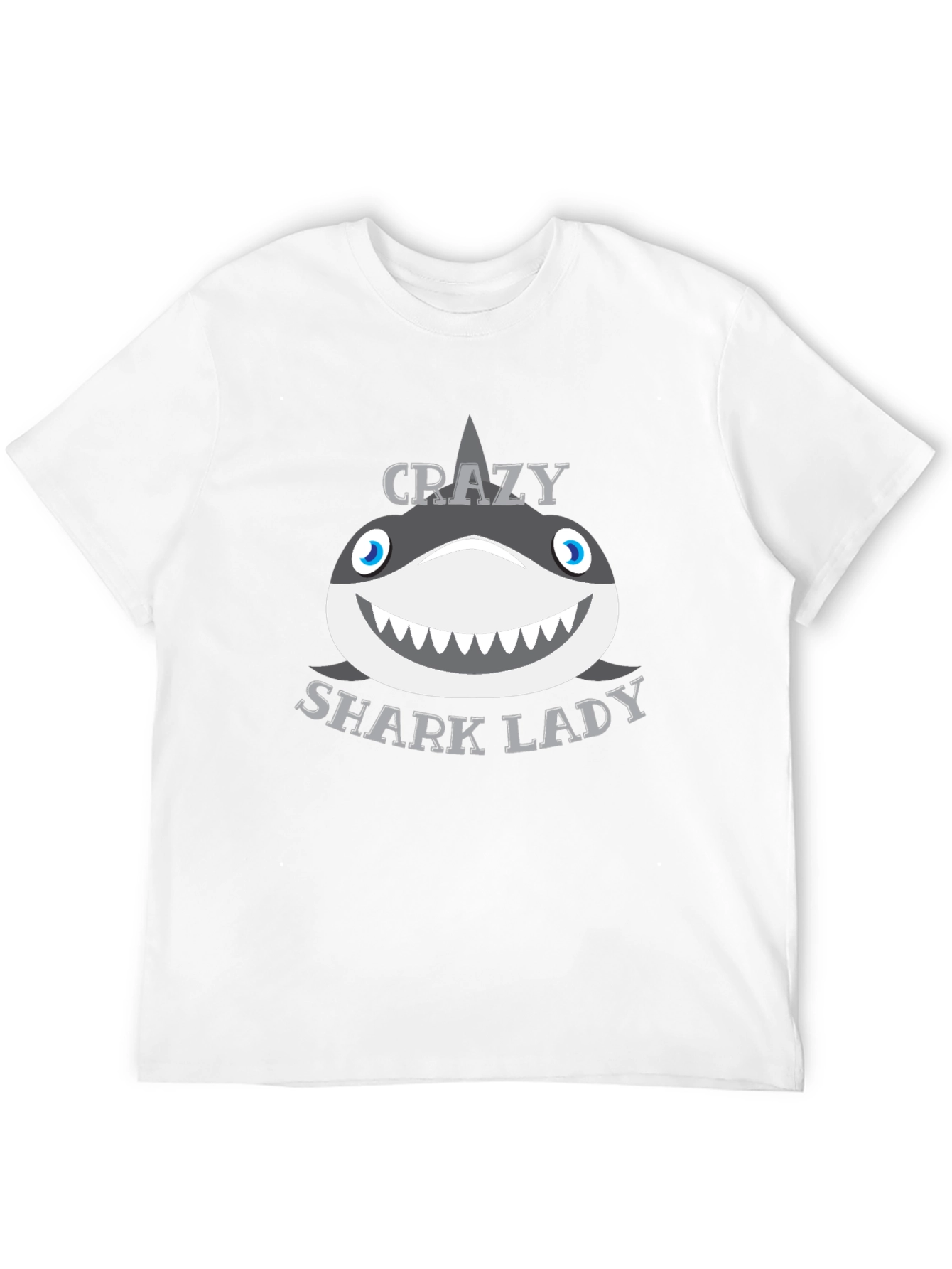 Crazy Shark Lady Graphic T-Shirt