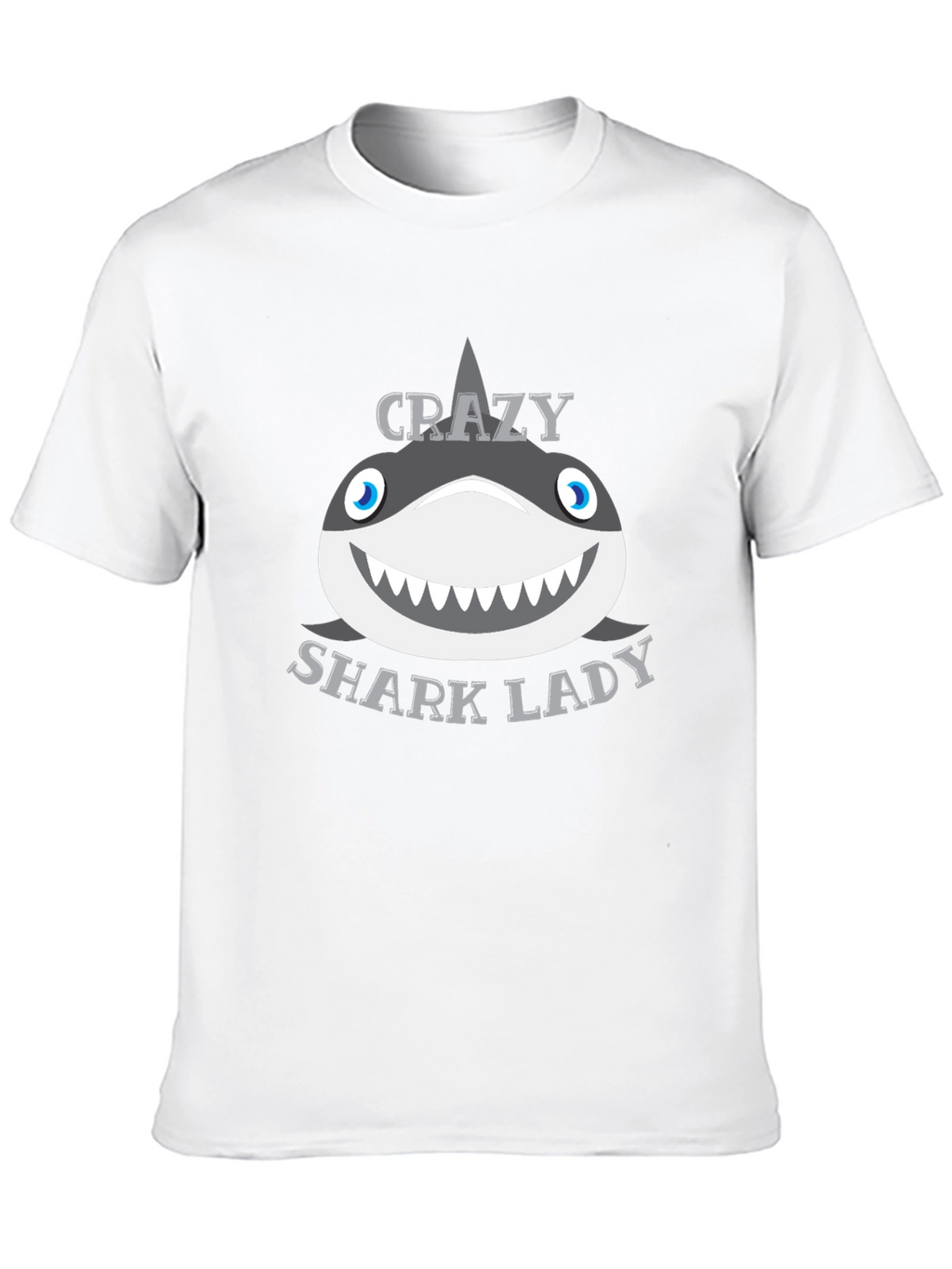 Crazy Shark Lady Graphic T-Shirt