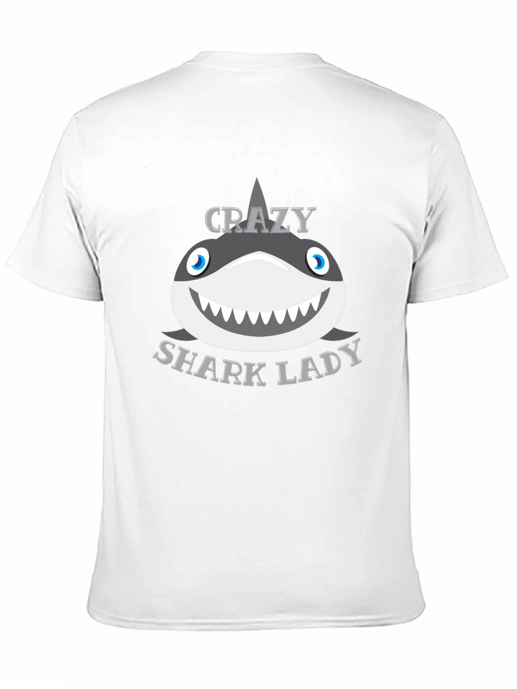 Crazy Shark Lady Graphic T-Shirt