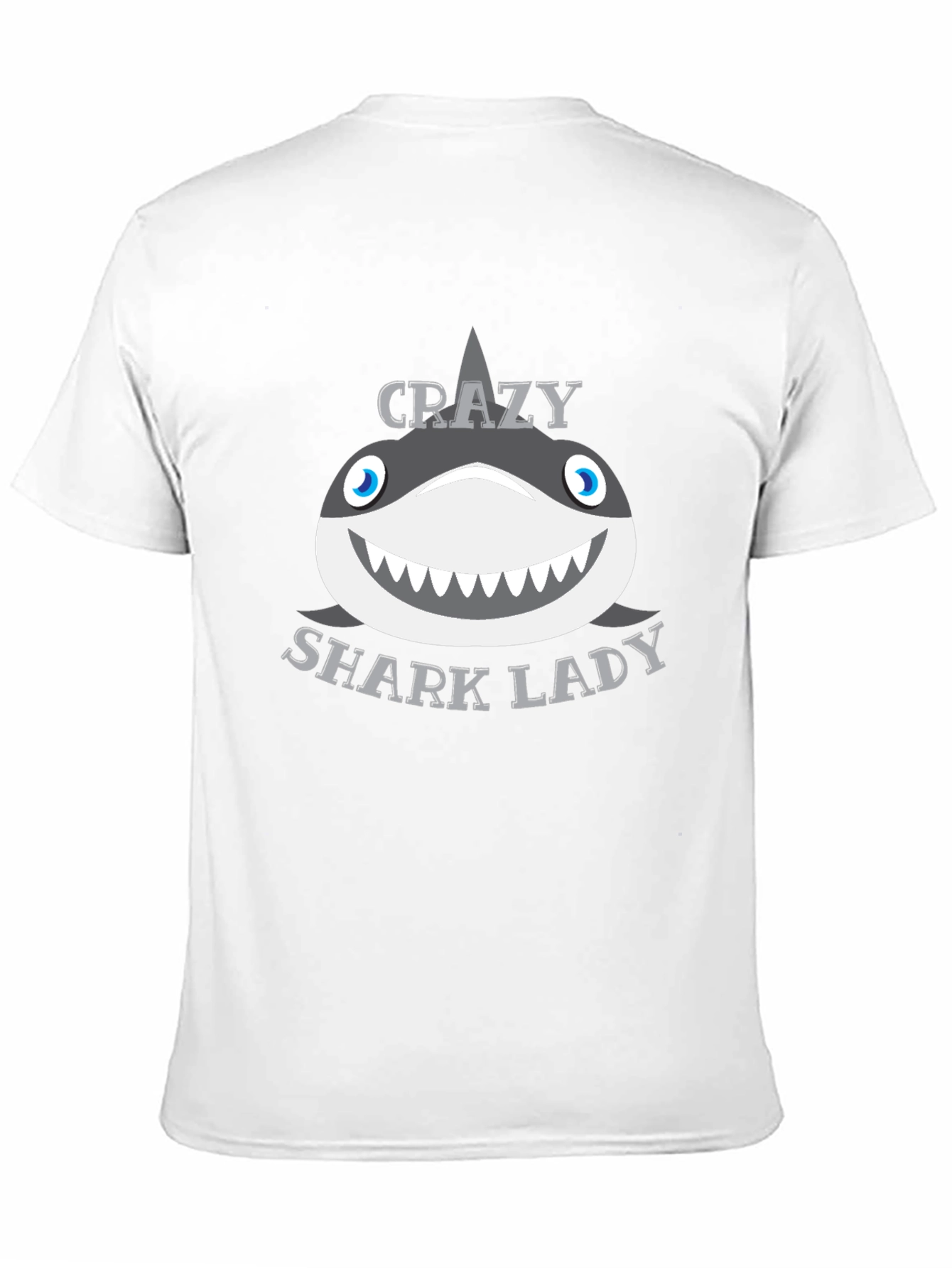 Crazy Shark Lady Graphic T-Shirt