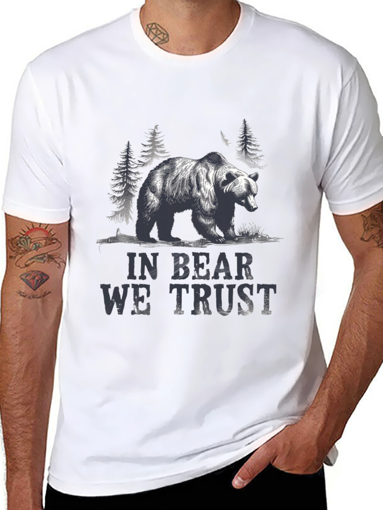 In Bear We Trust Graphic Tee - Black