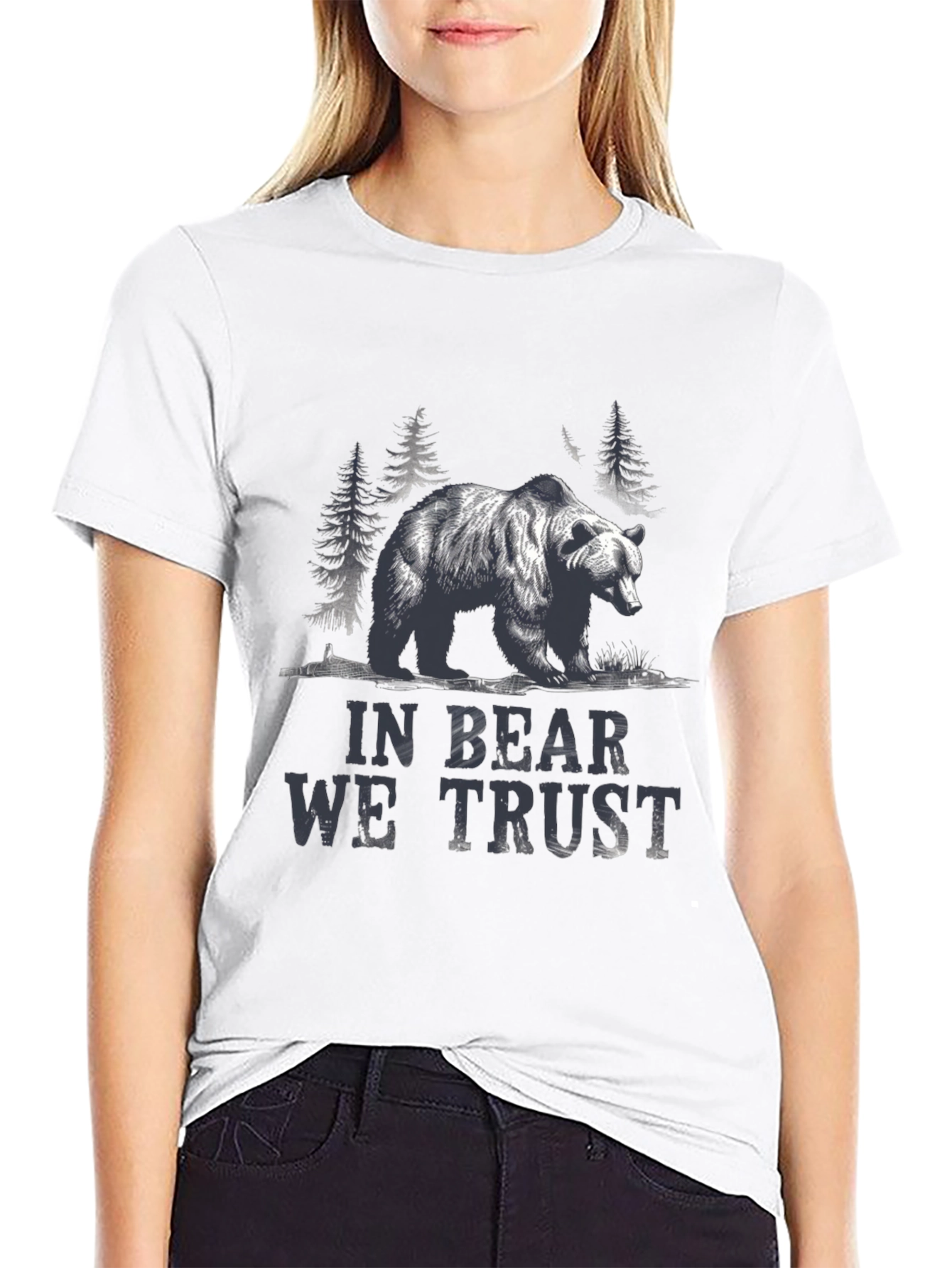 In Bear We Trust Graphic Tee - Black