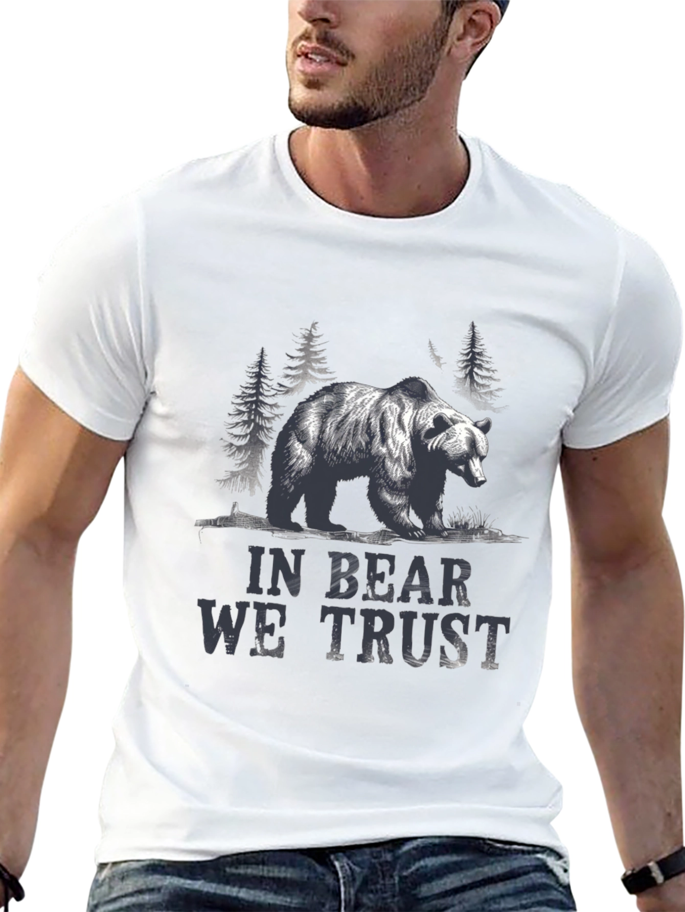 In Bear We Trust Graphic Tee - Black