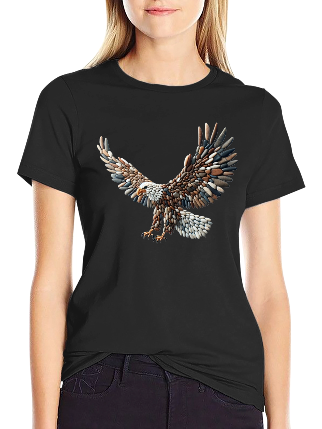Eagle Stone Art Graphic T-Shirt