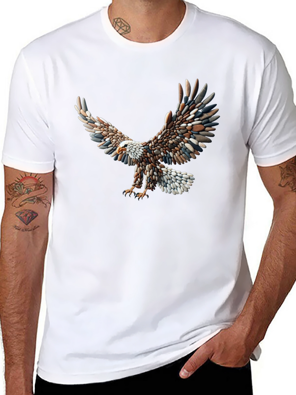 Eagle Stone Art Graphic T-Shirt