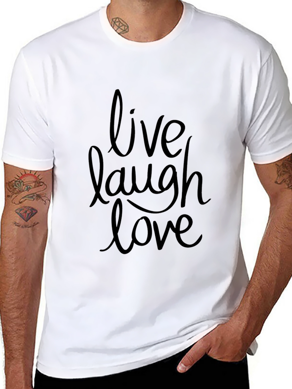 Live Laugh Love Graphic Tee - Black