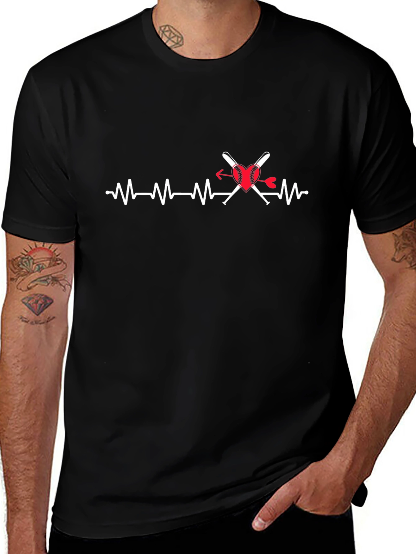 Baseball Heartbeat T-Shirt