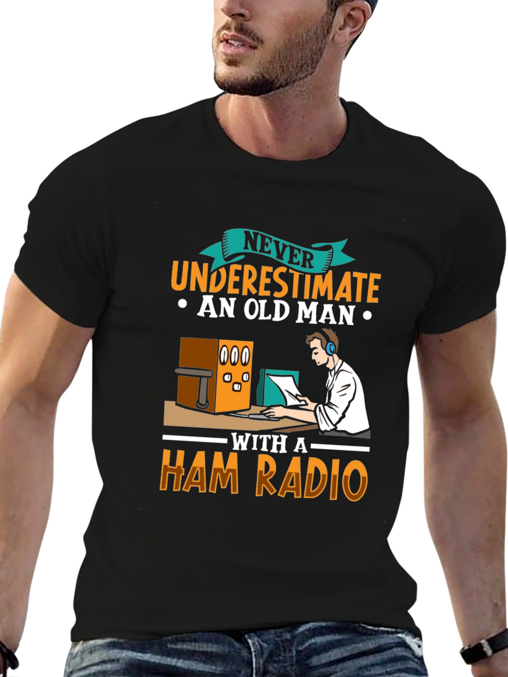Old Man Ham Radio T-Shirt