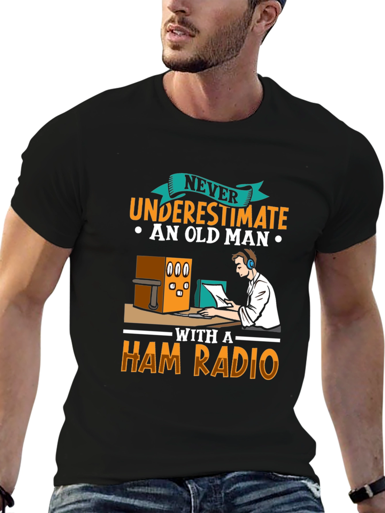Old Man Ham Radio T-Shirt