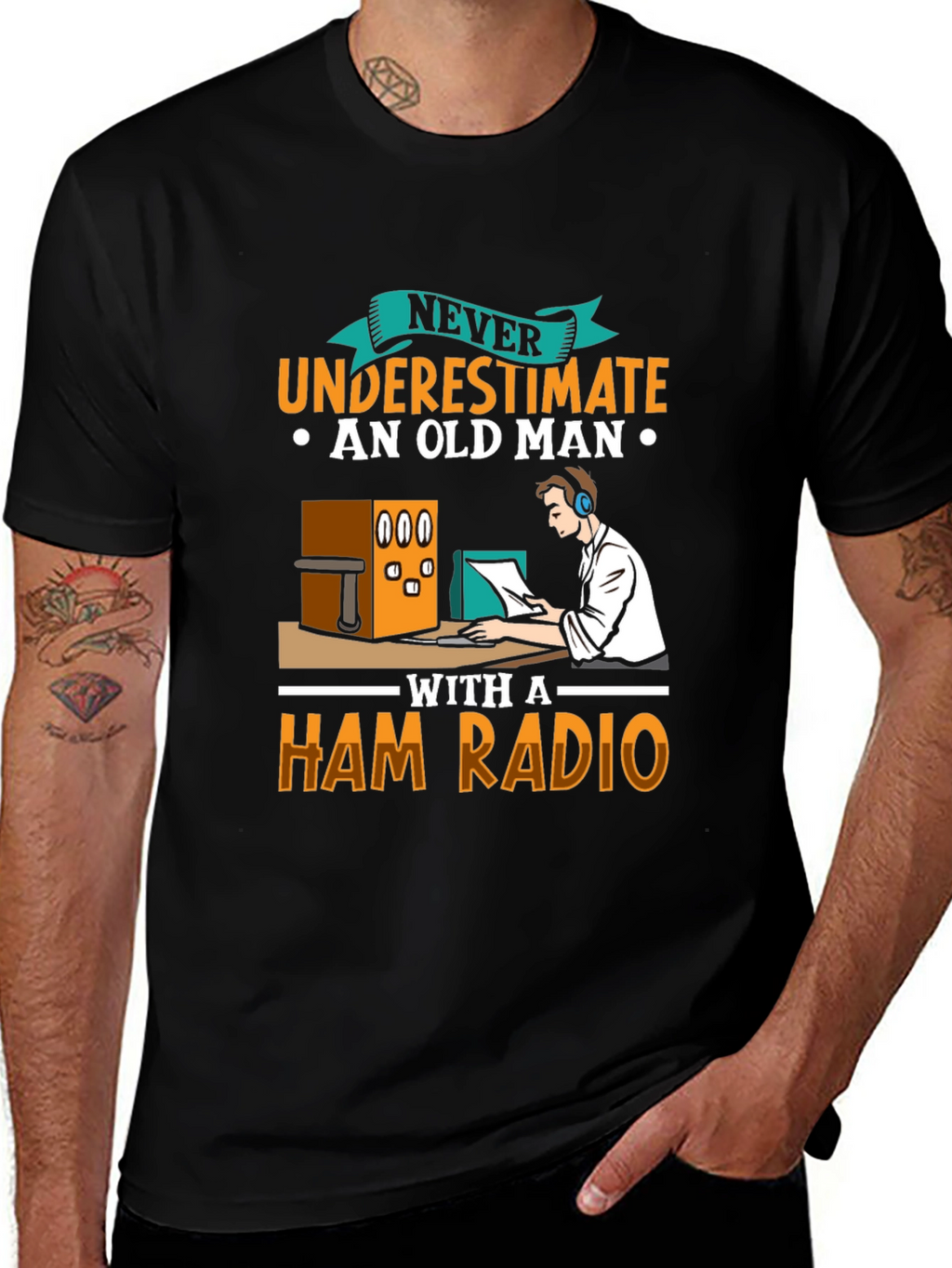 Old Man Ham Radio T-Shirt