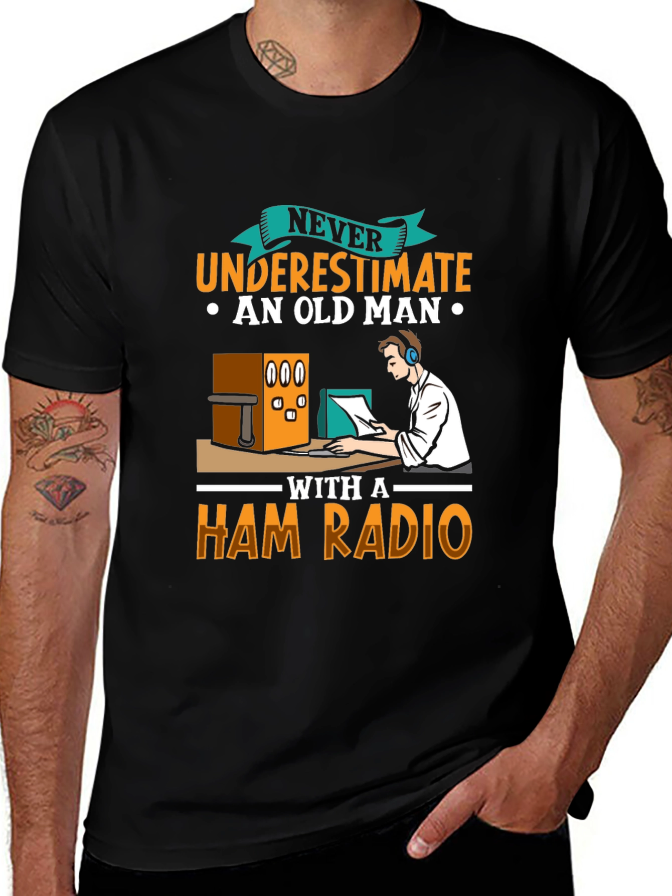 Old Man Ham Radio T-Shirt