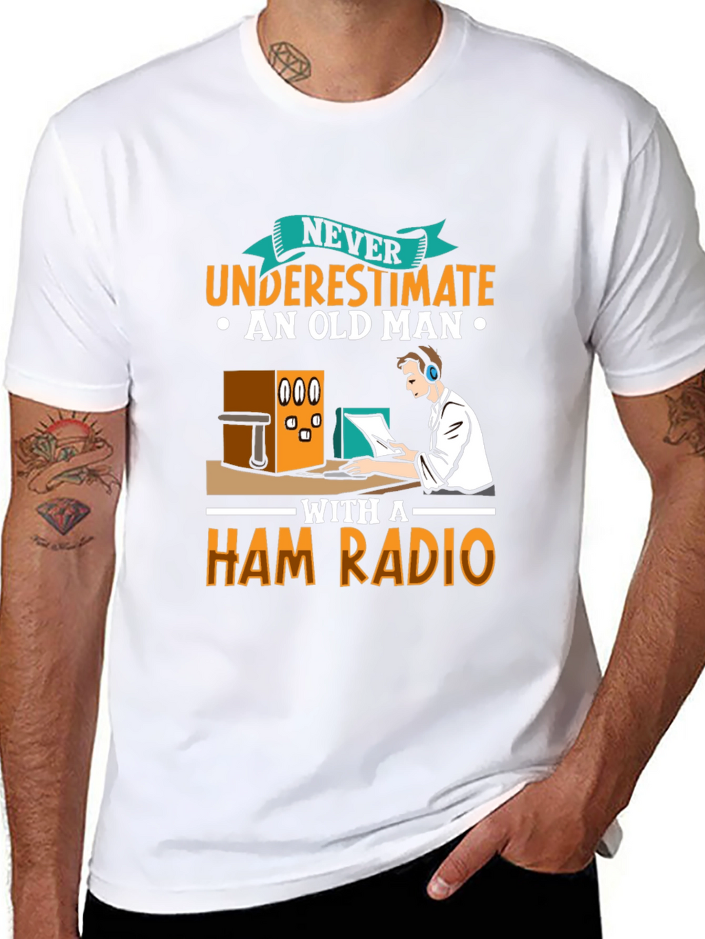 Old Man Ham Radio T-Shirt