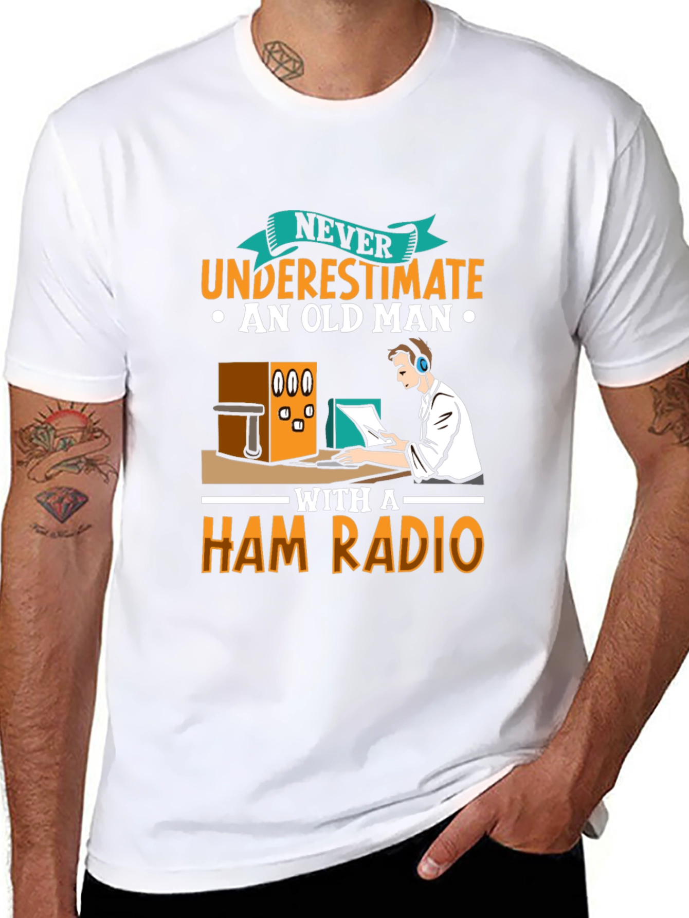 Old Man Ham Radio T-Shirt