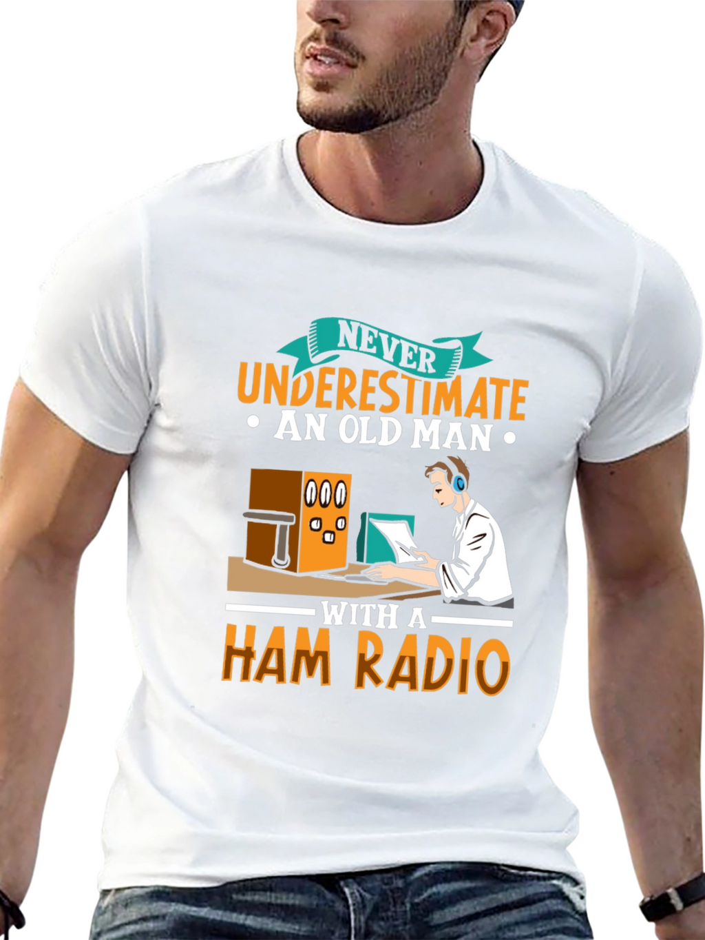 Old Man Ham Radio T-Shirt