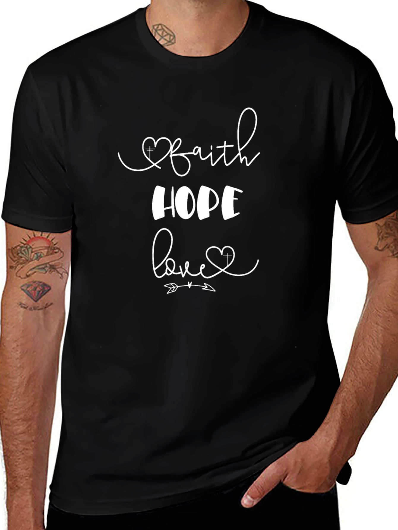 Faith Hope Love Graphic T-Shirt