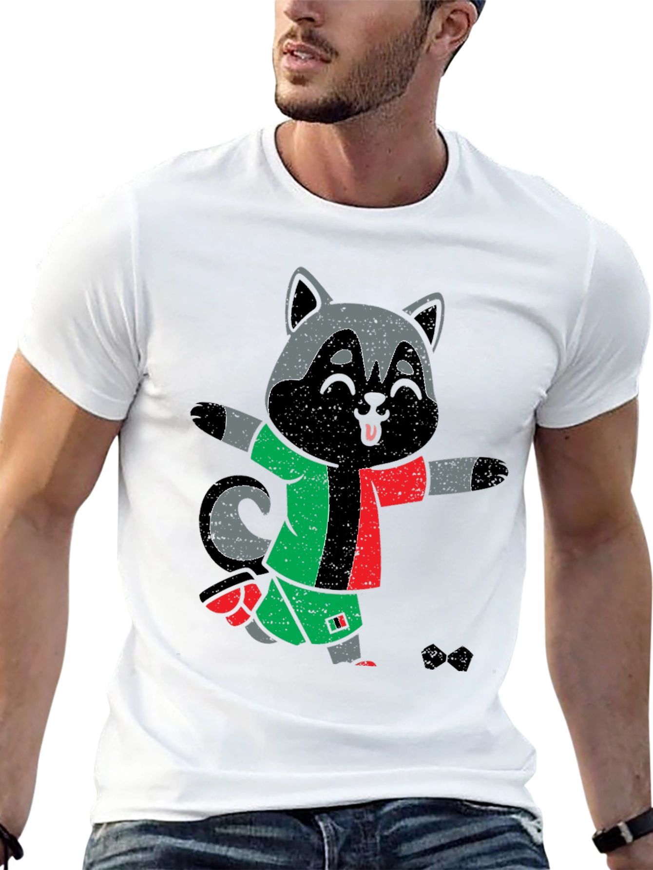 Funny Raccoon Soccer T-Shirt - Unique Graphic Tee