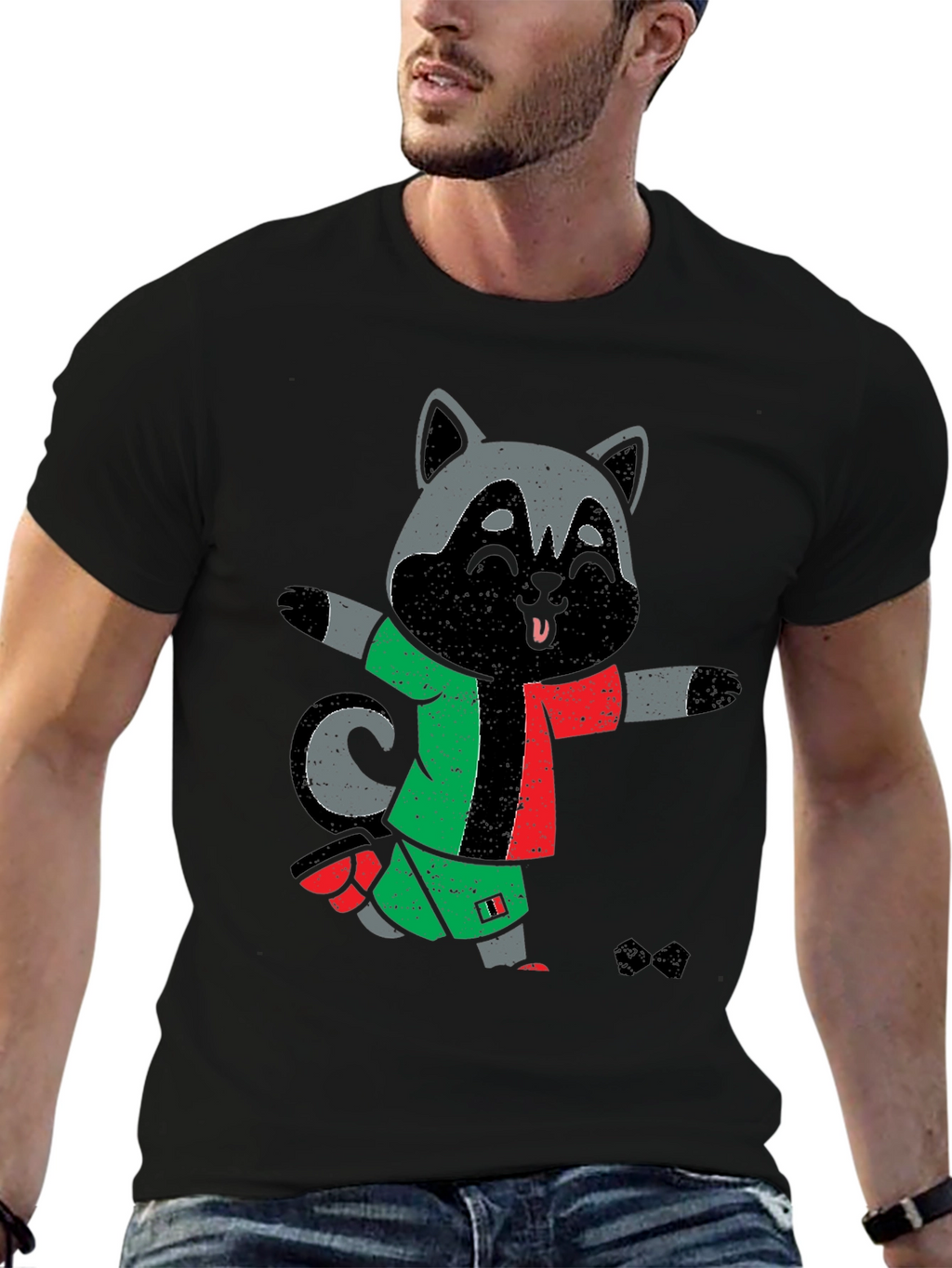 Funny Raccoon Soccer T-Shirt - Unique Graphic Tee
