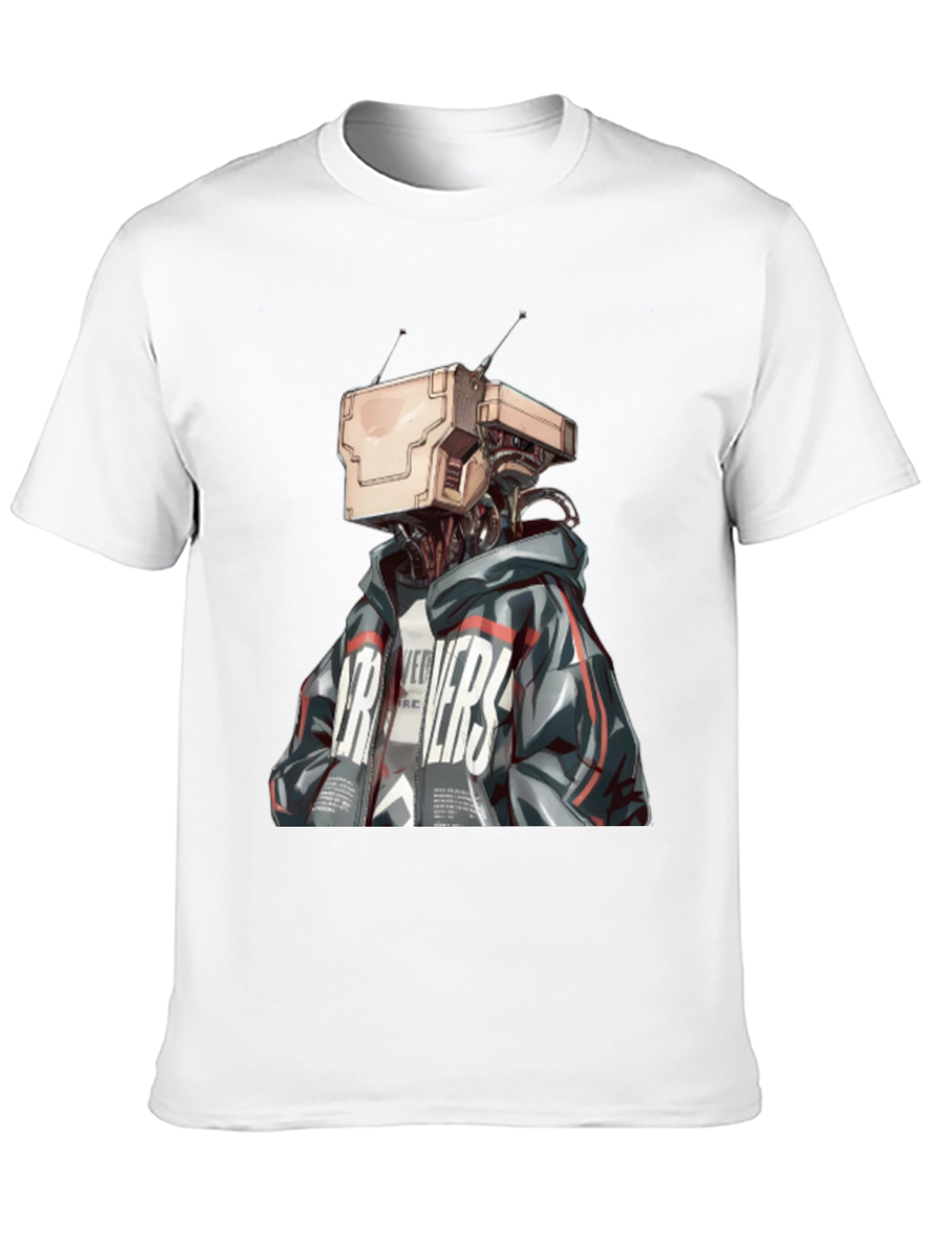 Robot Head Graphic Black T-Shirt