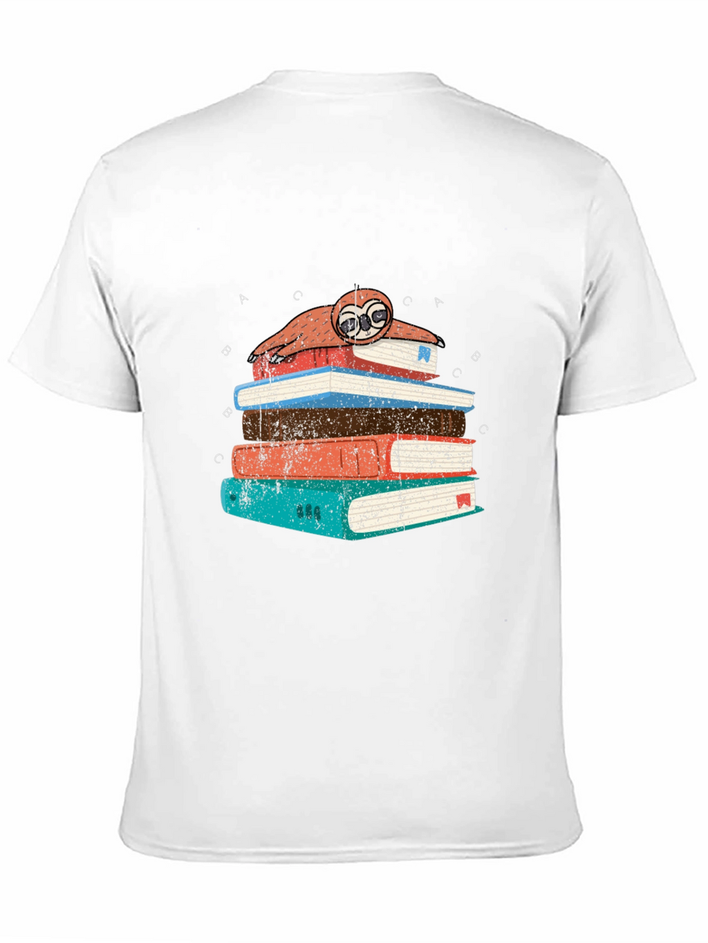 Sloth on Books T-Shirt - Readers Delight