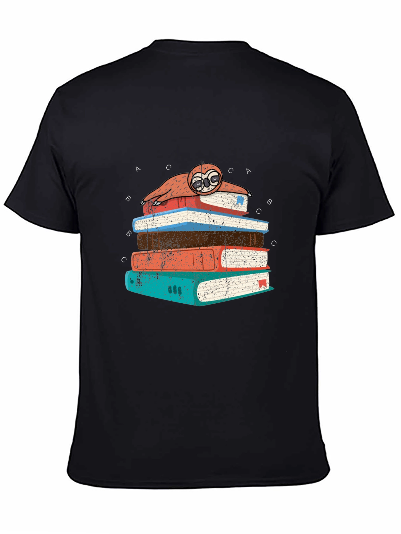 Sloth on Books T-Shirt - Readers Delight