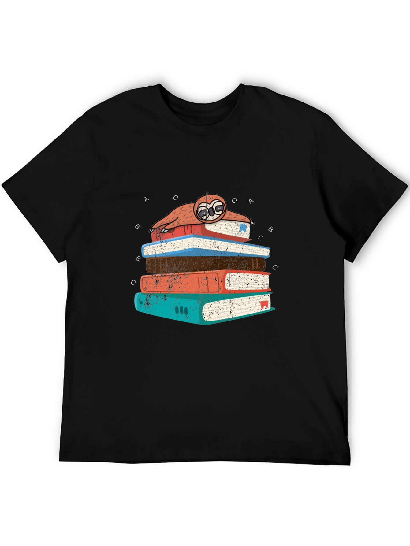 Sloth on Books T-Shirt - Readers Delight