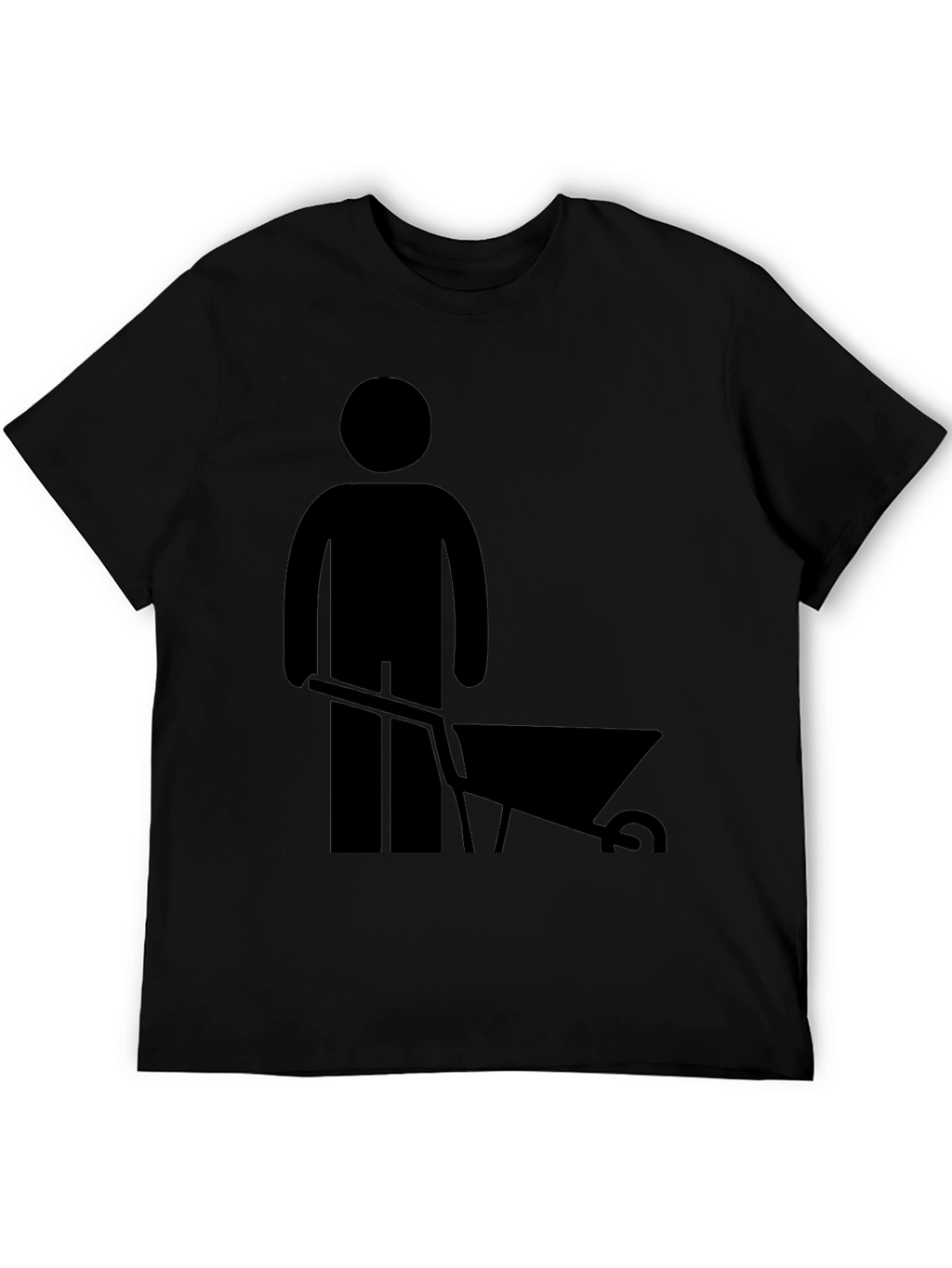 Mens Black Wheelbarrow Graphic T-Shirt