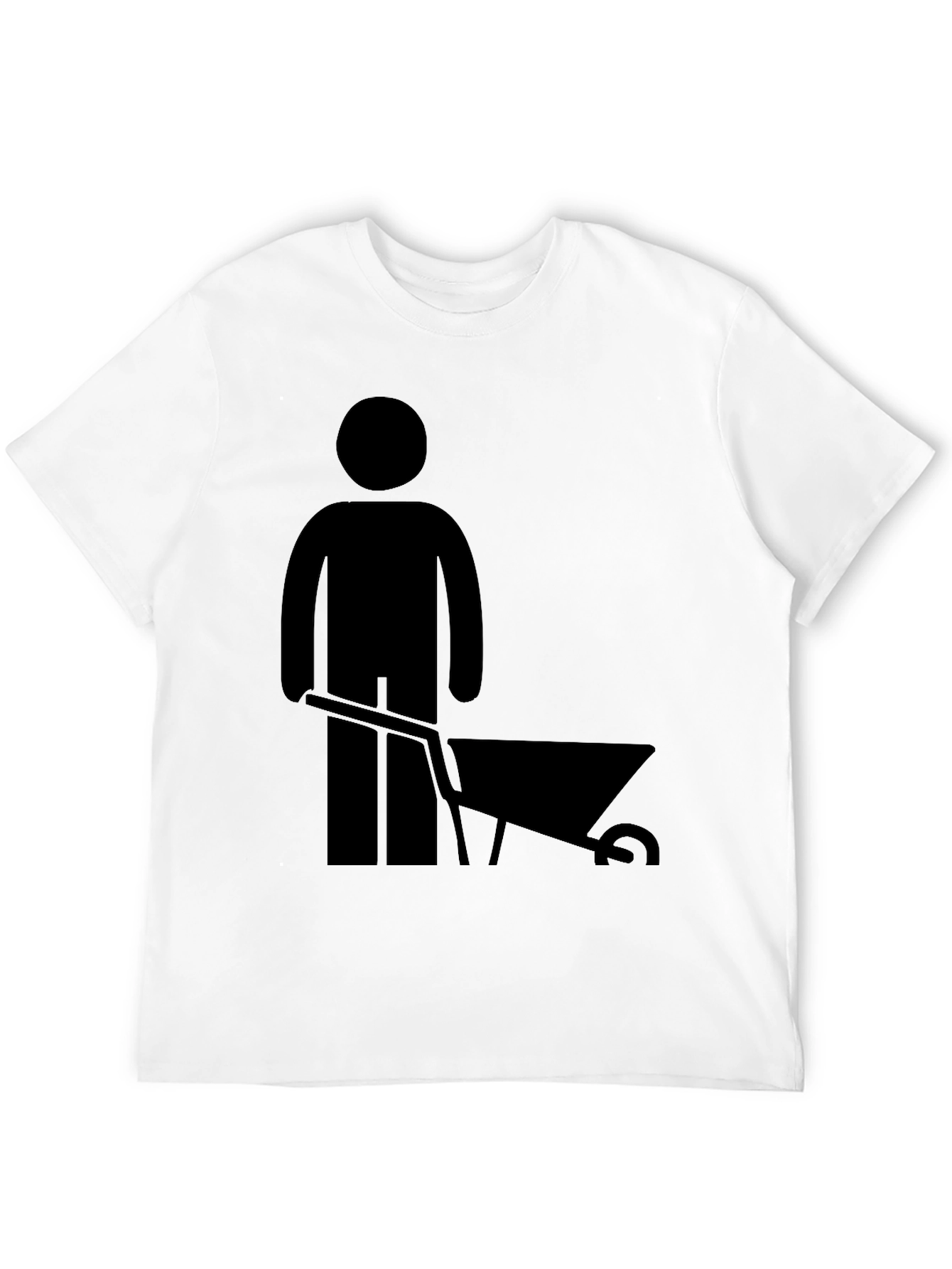 Mens Black Wheelbarrow Graphic T-Shirt