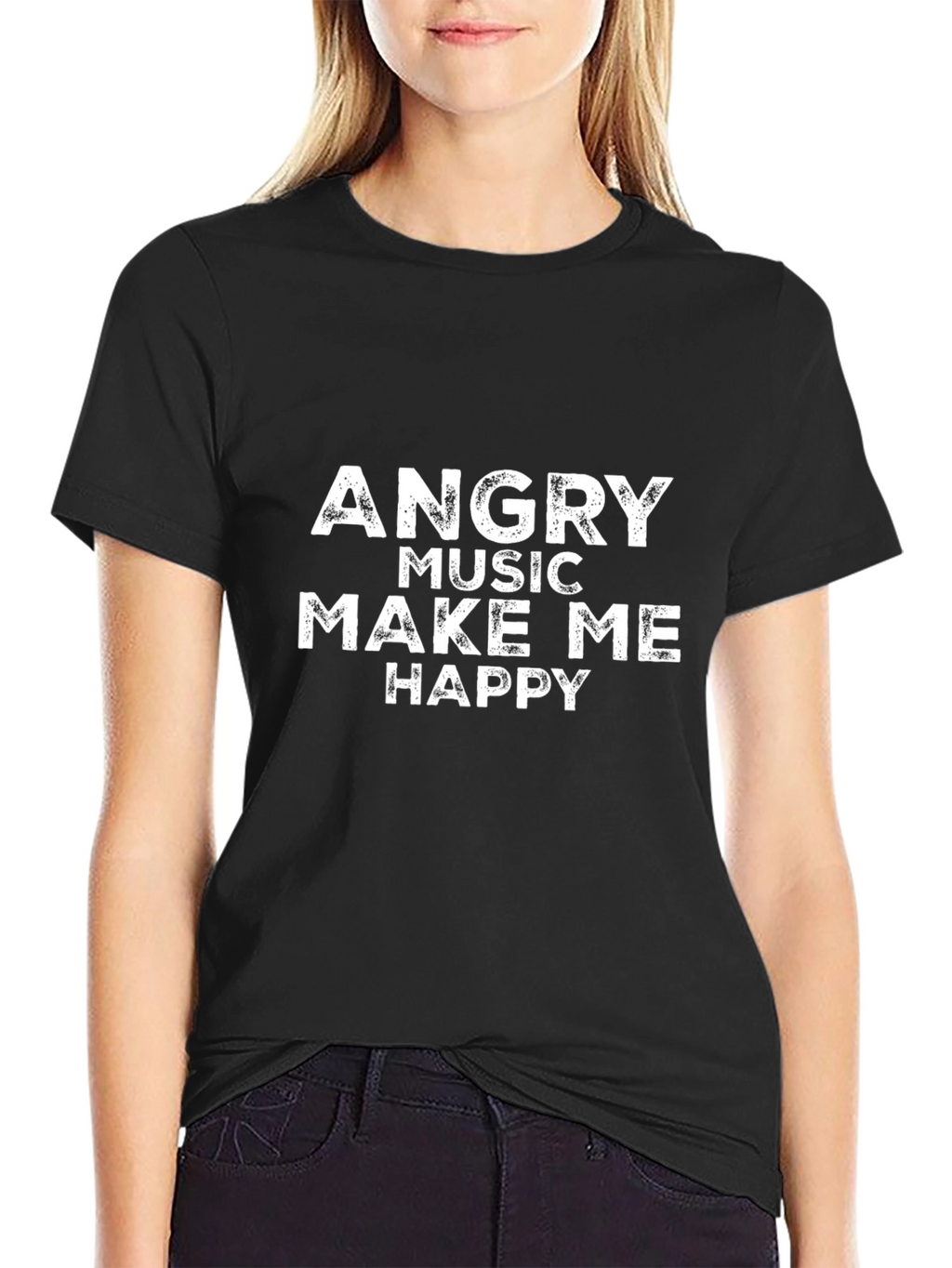 Angry Music Makes Me Happy Graphic Tee