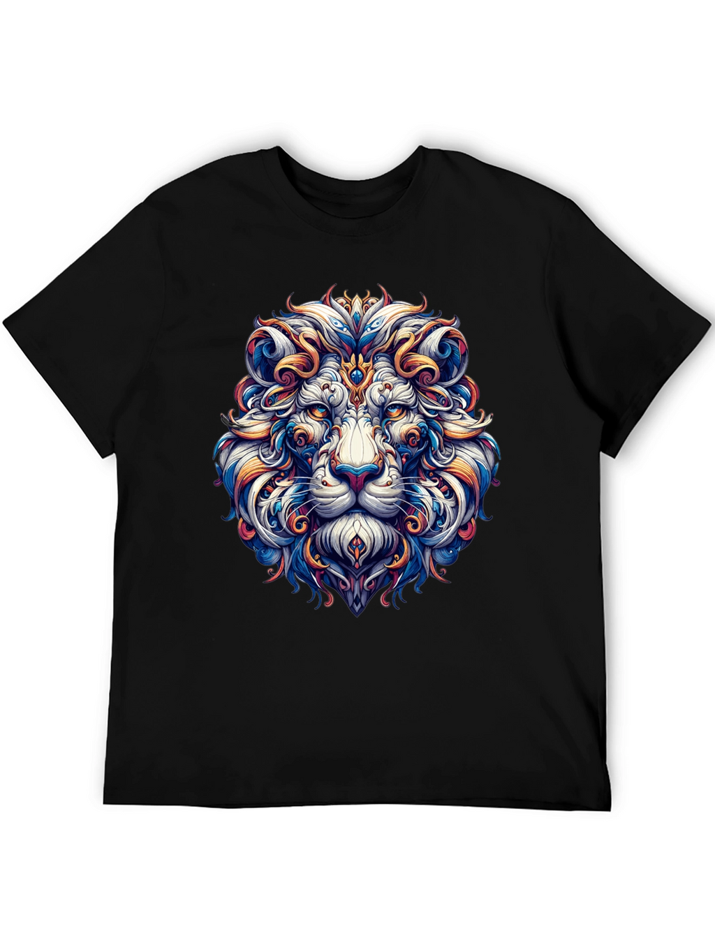 Lion Head Graphic Black T-Shirt