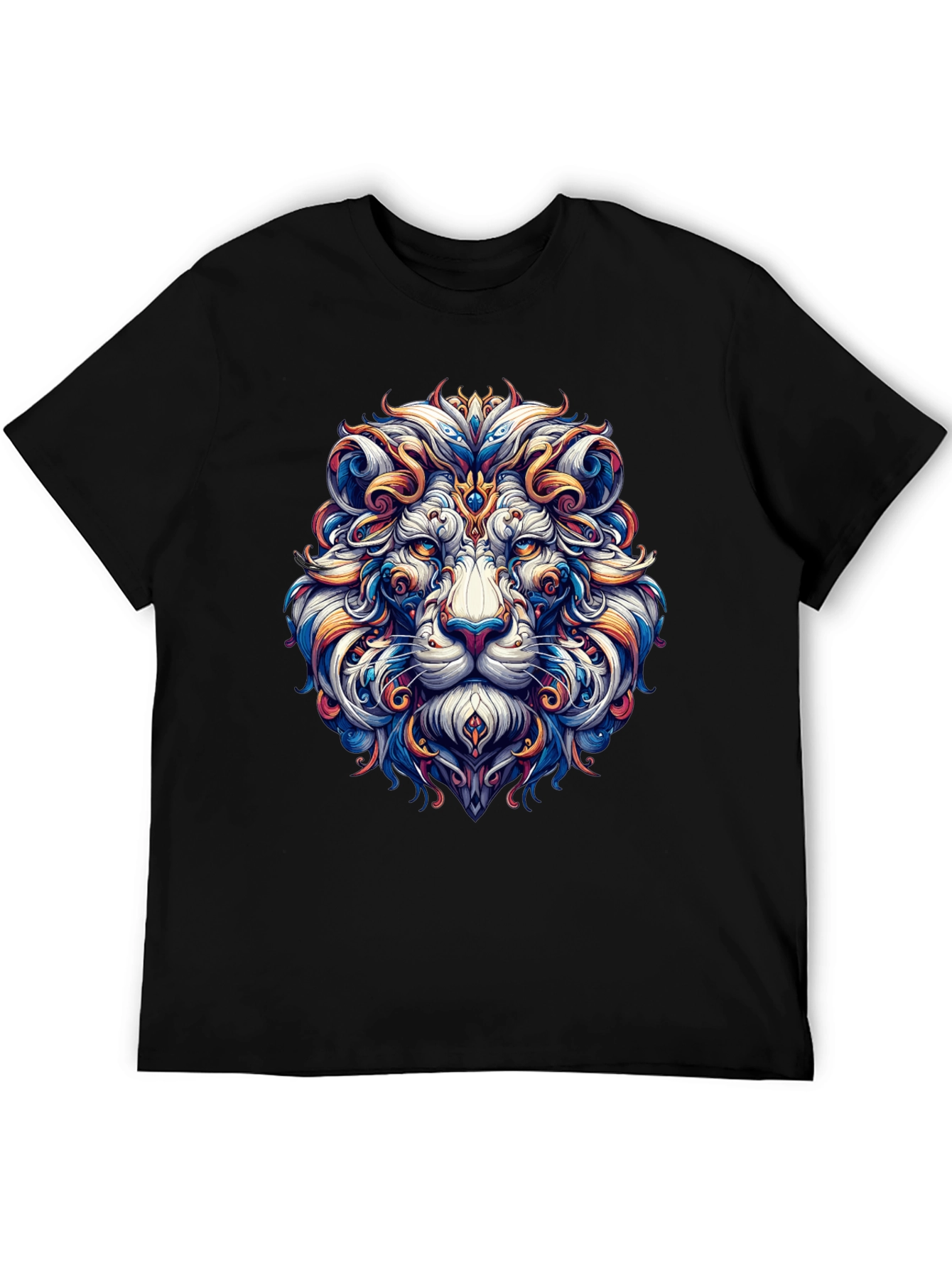 Lion Head Graphic Black T-Shirt
