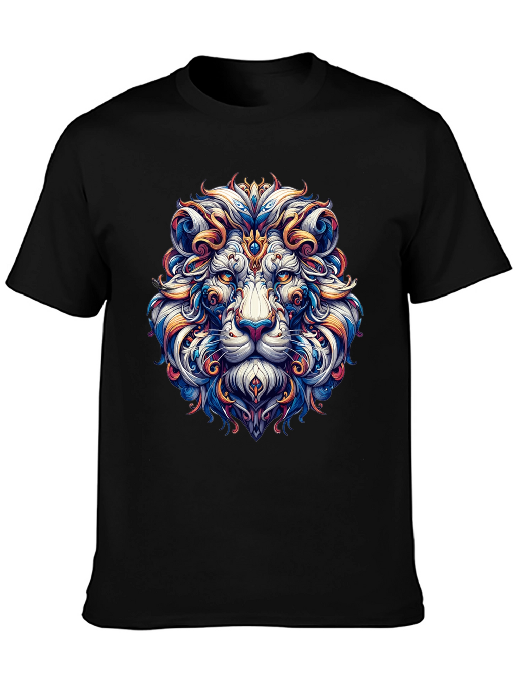 Lion Head Graphic Black T-Shirt