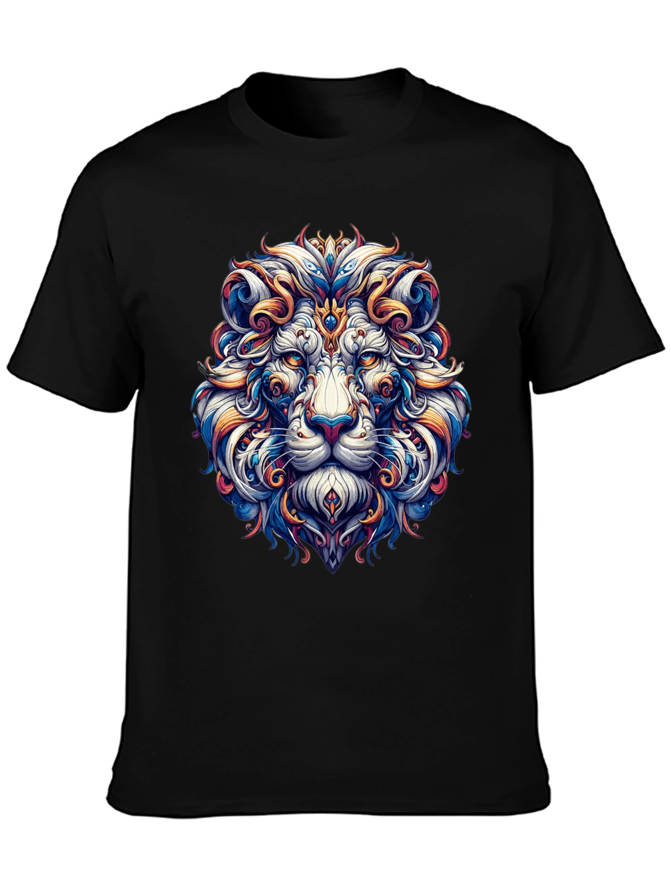 Lion Head Graphic Black T-Shirt