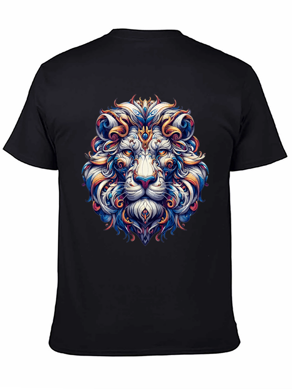 Lion Head Graphic Black T-Shirt