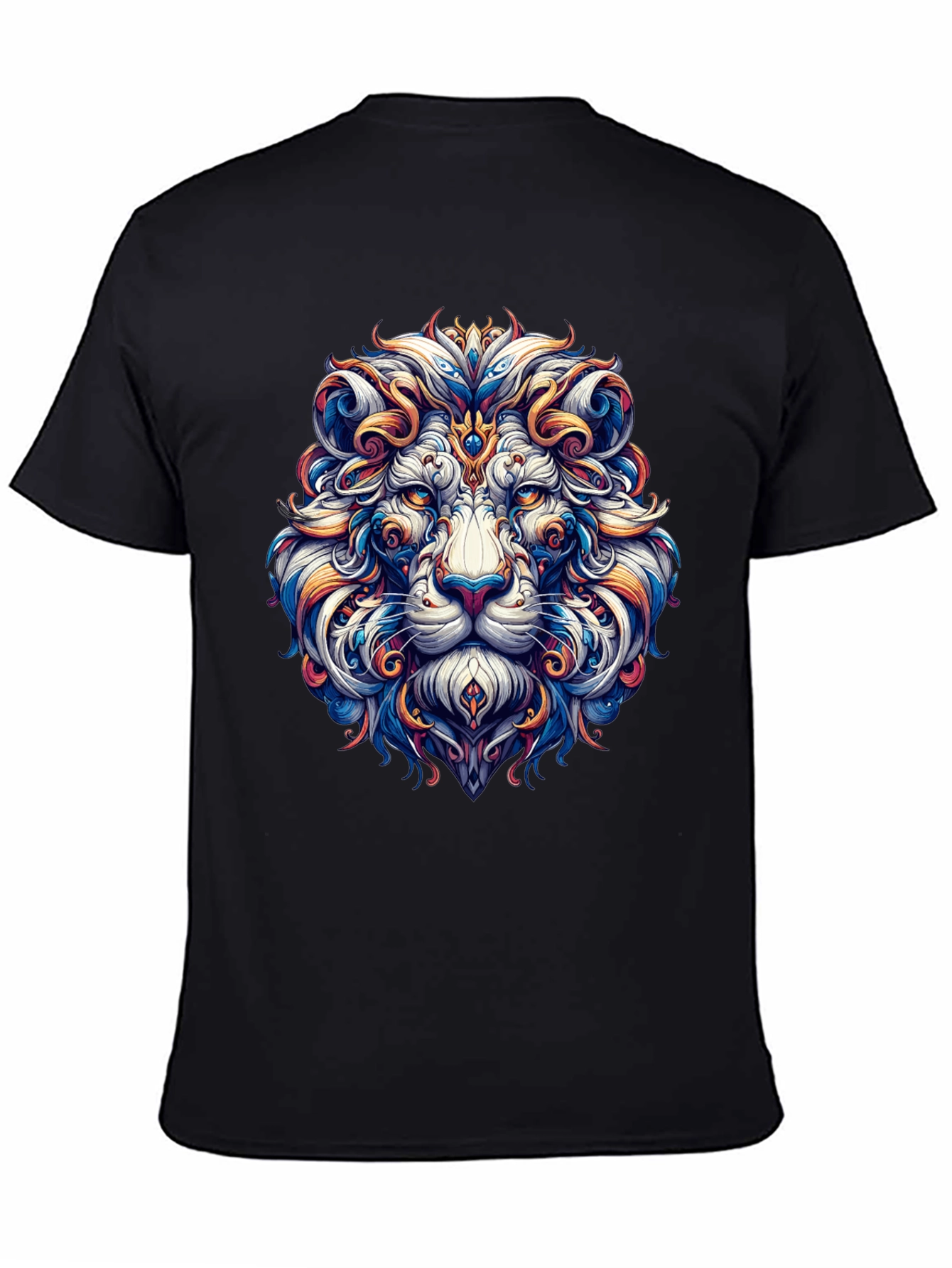Lion Head Graphic Black T-Shirt