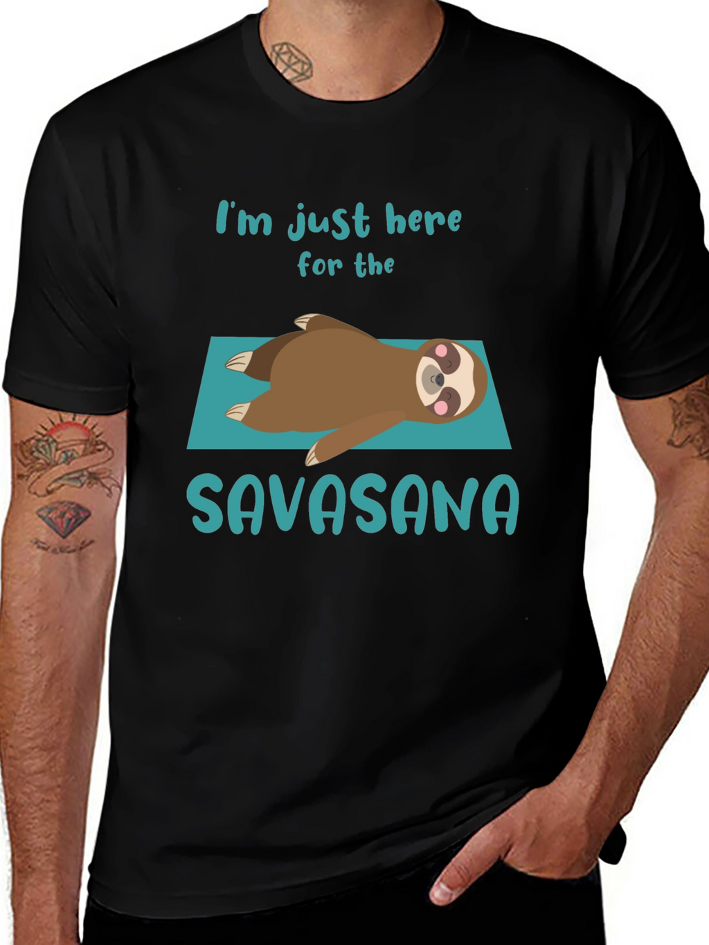 Savasana Sloth T-Shirt - Relaxation Yoga Tee