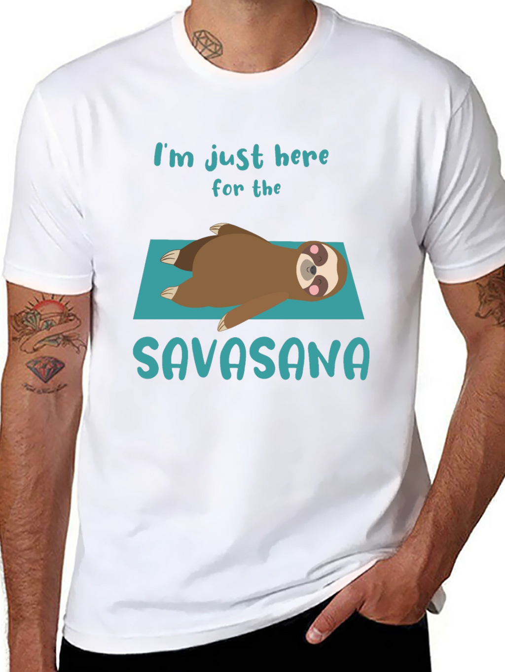 Savasana Sloth T-Shirt - Relaxation Yoga Tee