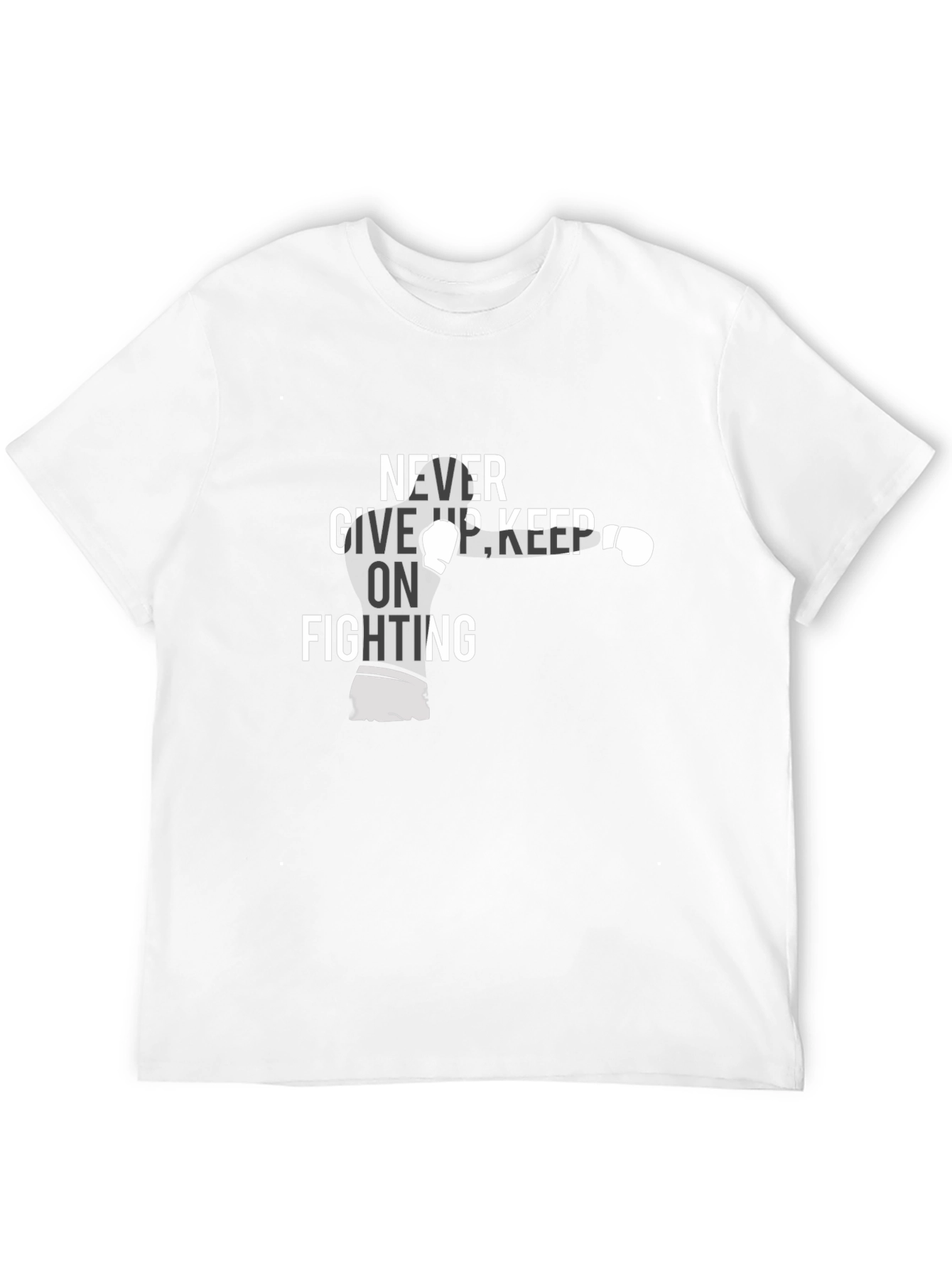 Never Give Up Boxing Graphic Tee