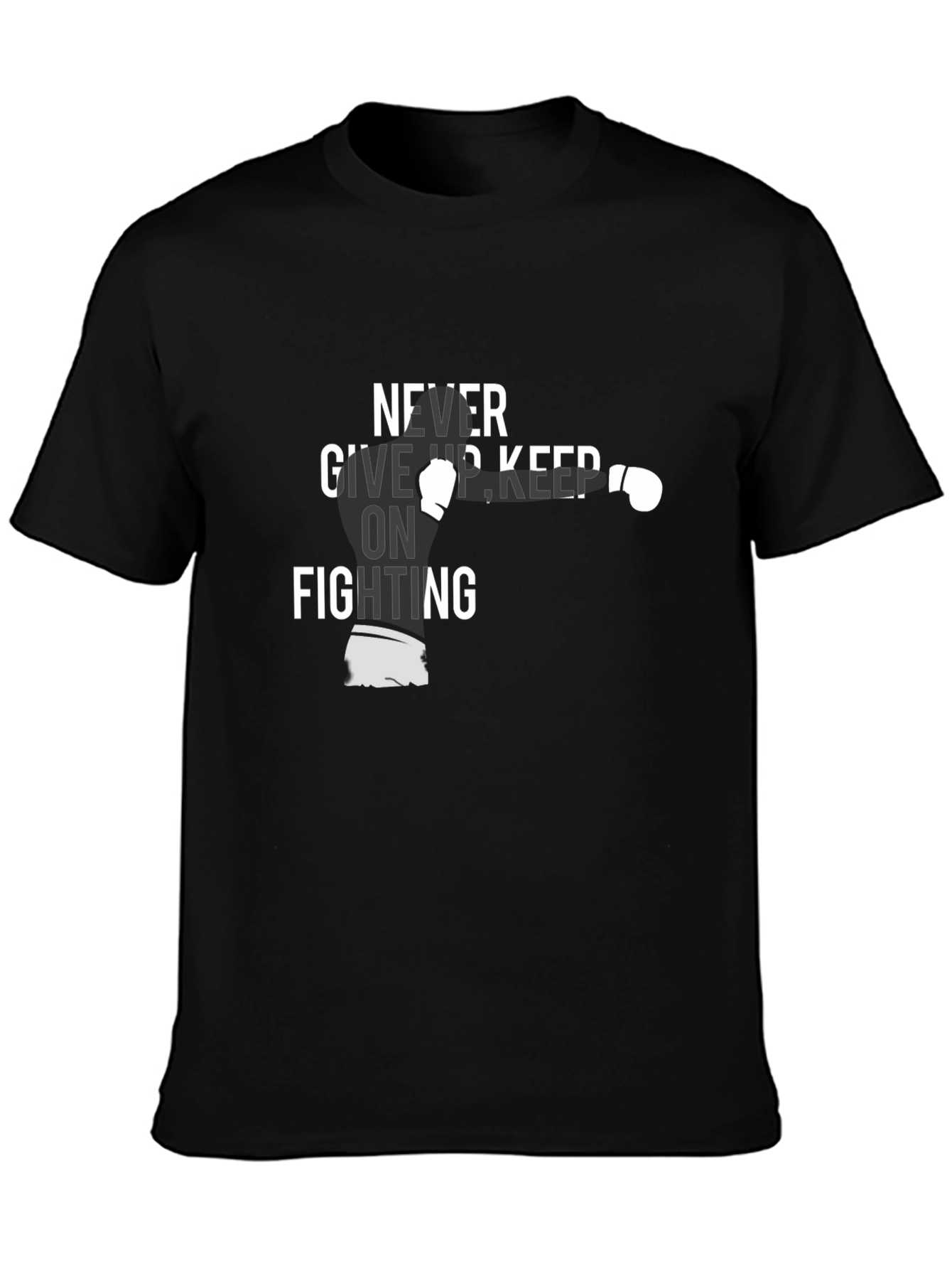 Never Give Up Boxing Graphic Tee