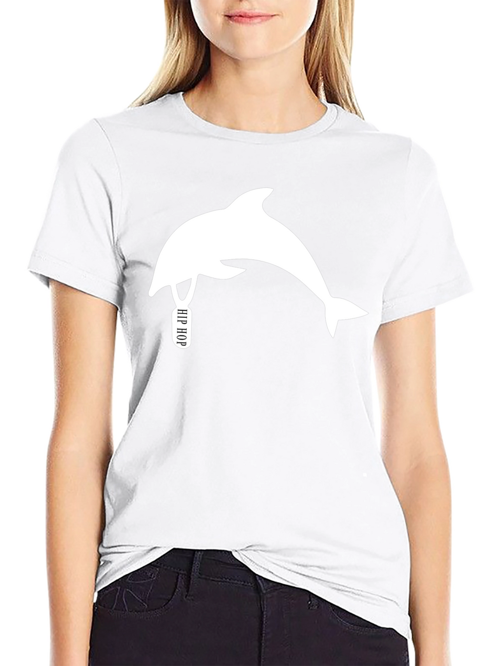 Hip Hop Dolphin Black T-Shirt - Unique Graphic Tee