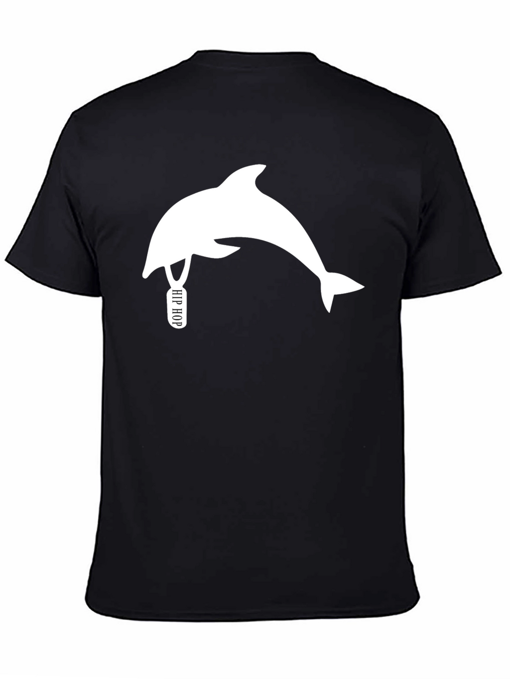 Hip Hop Dolphin Black T-Shirt - Unique Graphic Tee