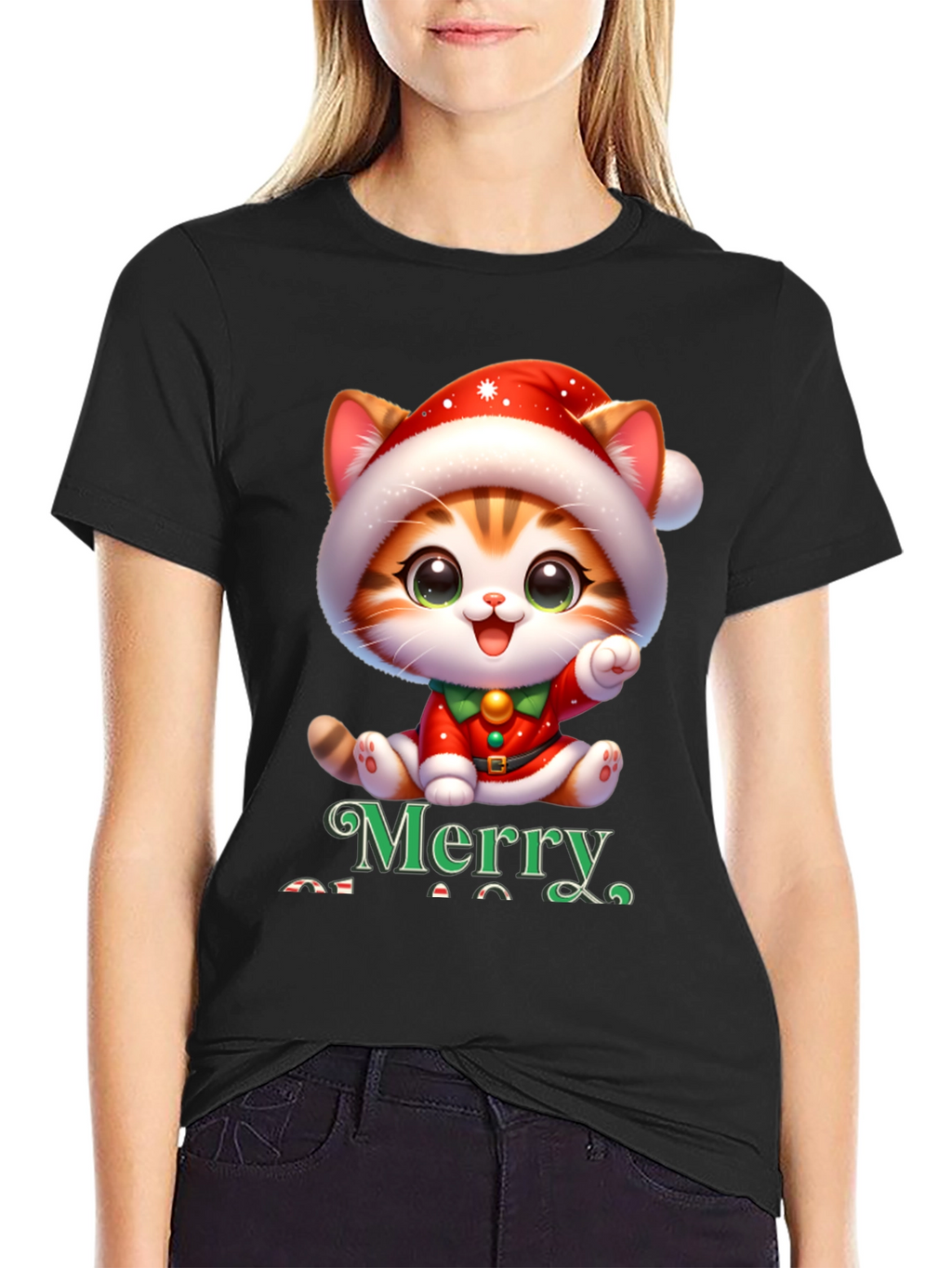 Merry Christmas Cat T-Shirt