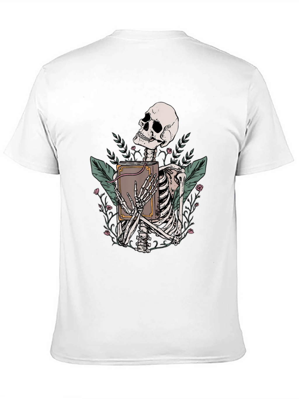 Skeleton Reading Book T-Shirt - Gothic Graphic Tee