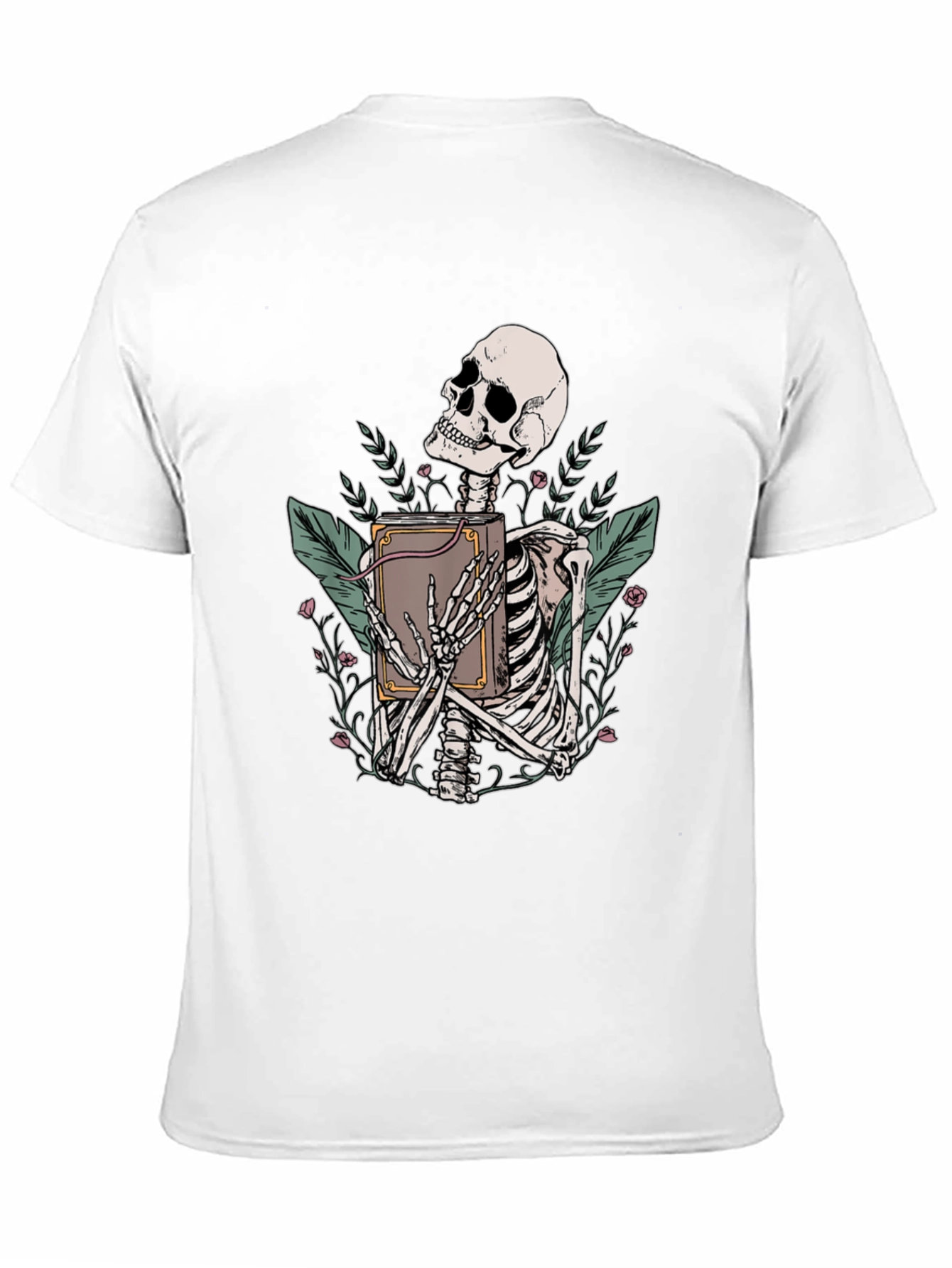 Skeleton Reading Book T-Shirt - Gothic Graphic Tee