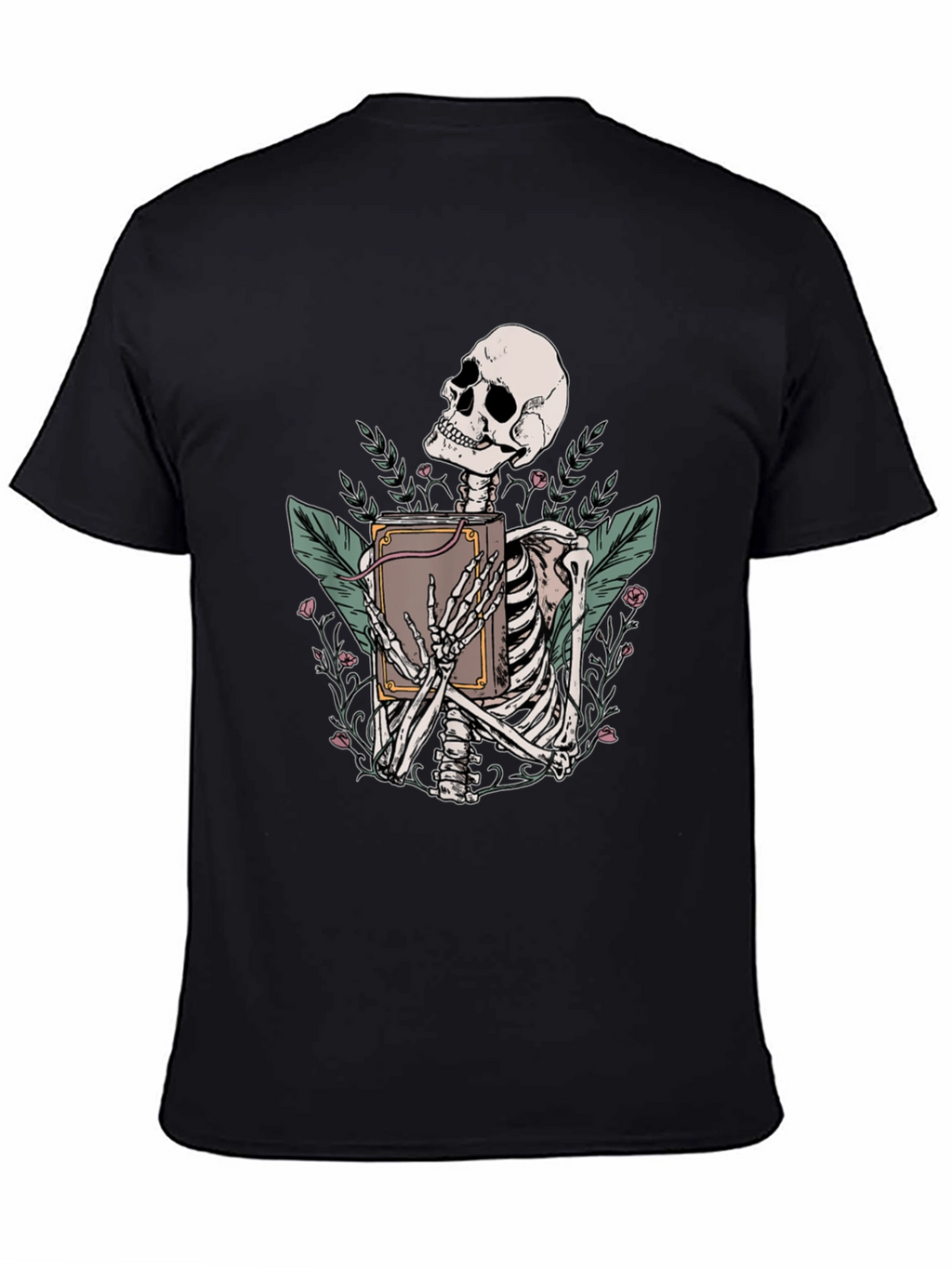 Skeleton Reading Book T-Shirt - Gothic Graphic Tee