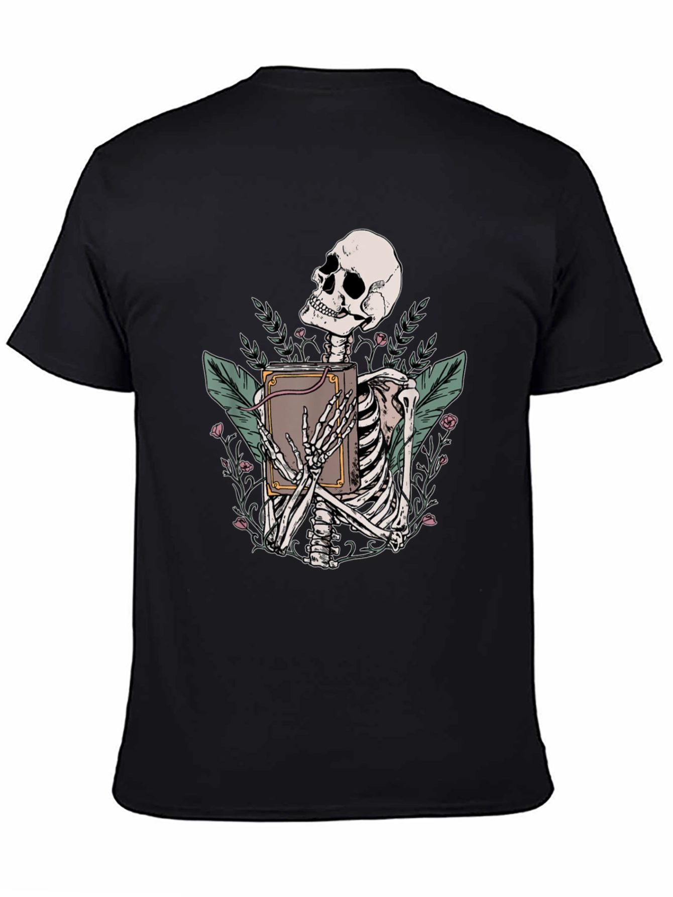 Skeleton Reading Book T-Shirt - Gothic Graphic Tee