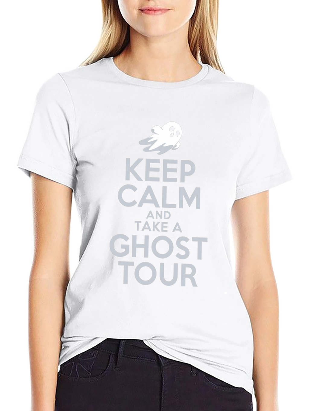Keep Calm Ghost Tour Tee - Spooky Season Shirt