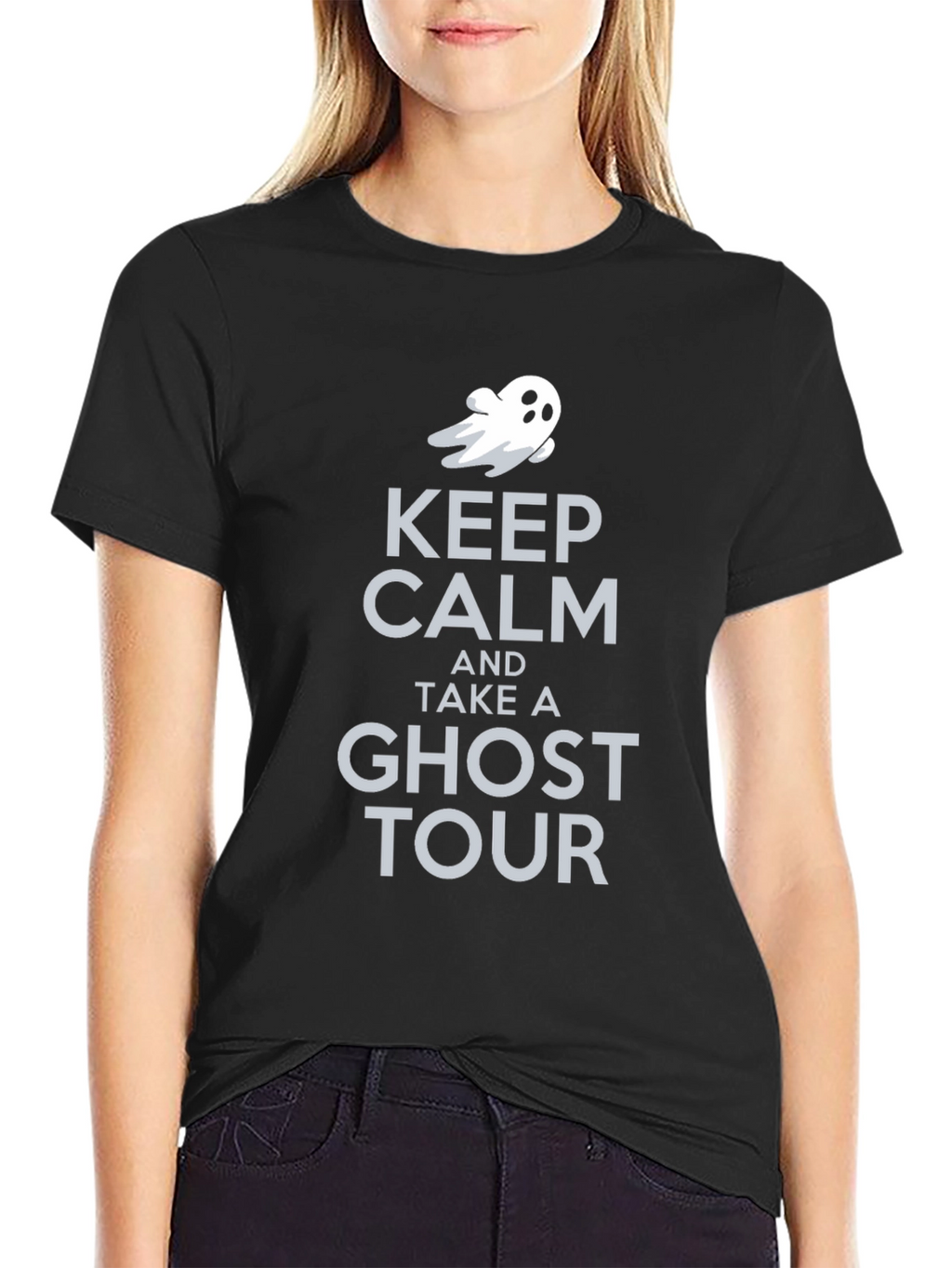 Keep Calm Ghost Tour Tee - Spooky Season Shirt
